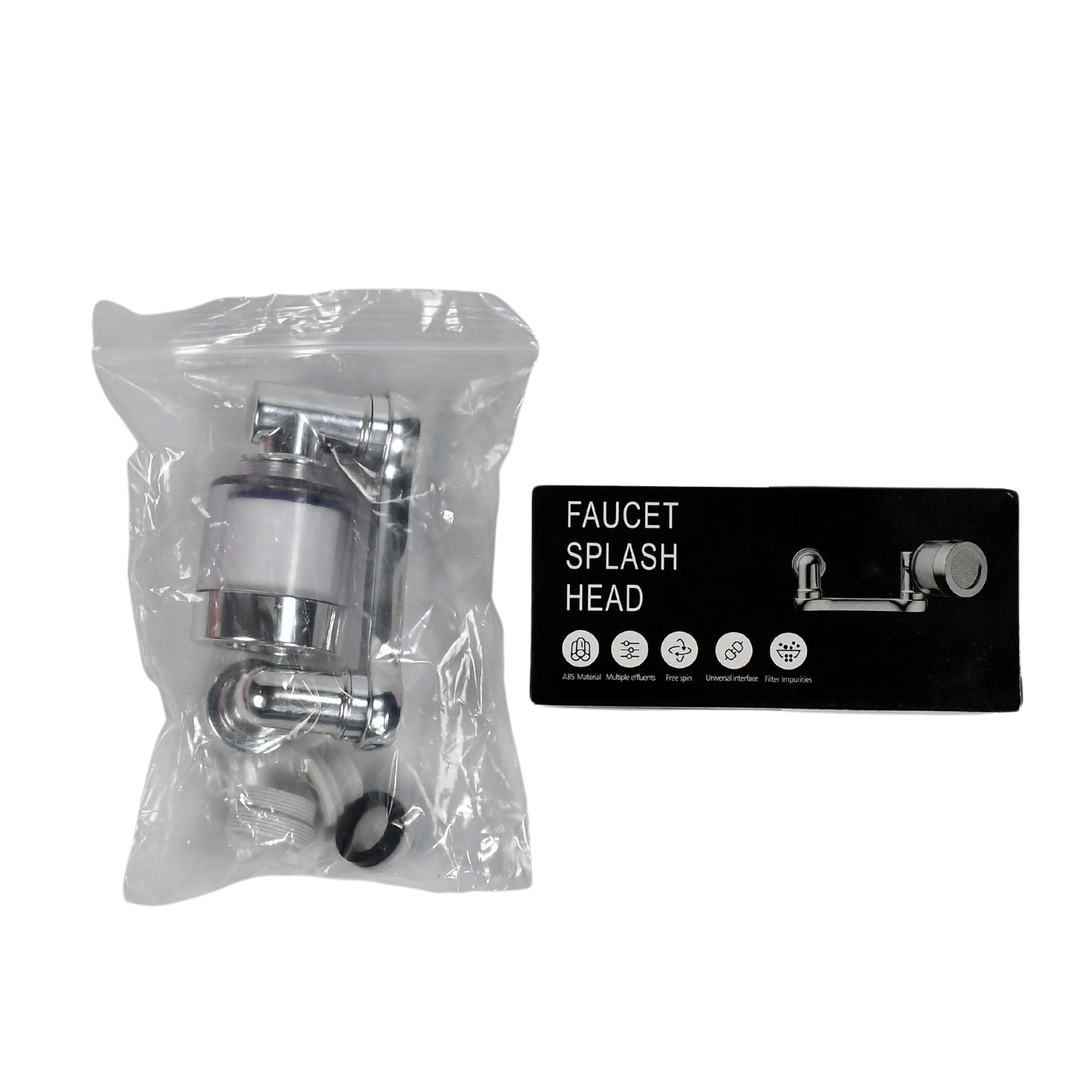 1509 Splash Faucet Filter Faucet, 1080 Rotating Faucet Sprayer Head Double O-ring Design, Movable Tap Water Saving, Sink Aerator Extender For Bathroom Kitchen