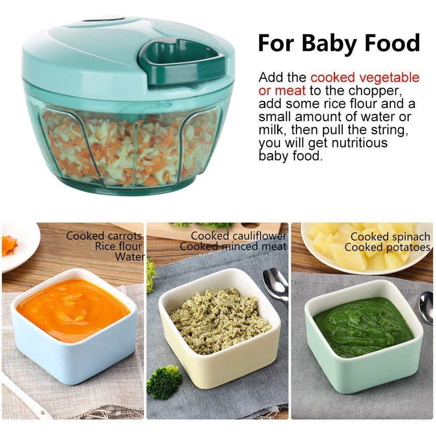 2549 manual food chopper compact powerful hand held vegetable chopper blender