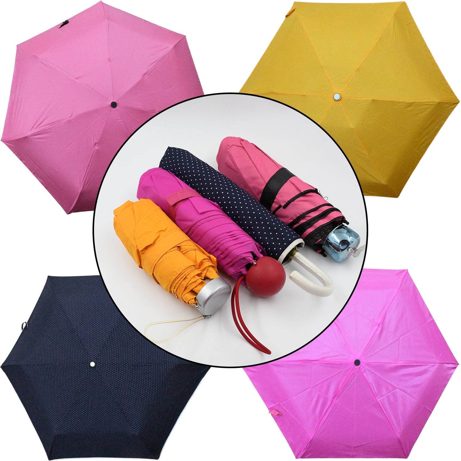 8561 Umbrella Summer Sun and Rain Protection Foldable Cute Umbrella || UV Protection Rain Sun Umbrella || Travel Accessories || Umbrella for Children, Girls, and Boys (1 Pc / Mix Color / Design)
