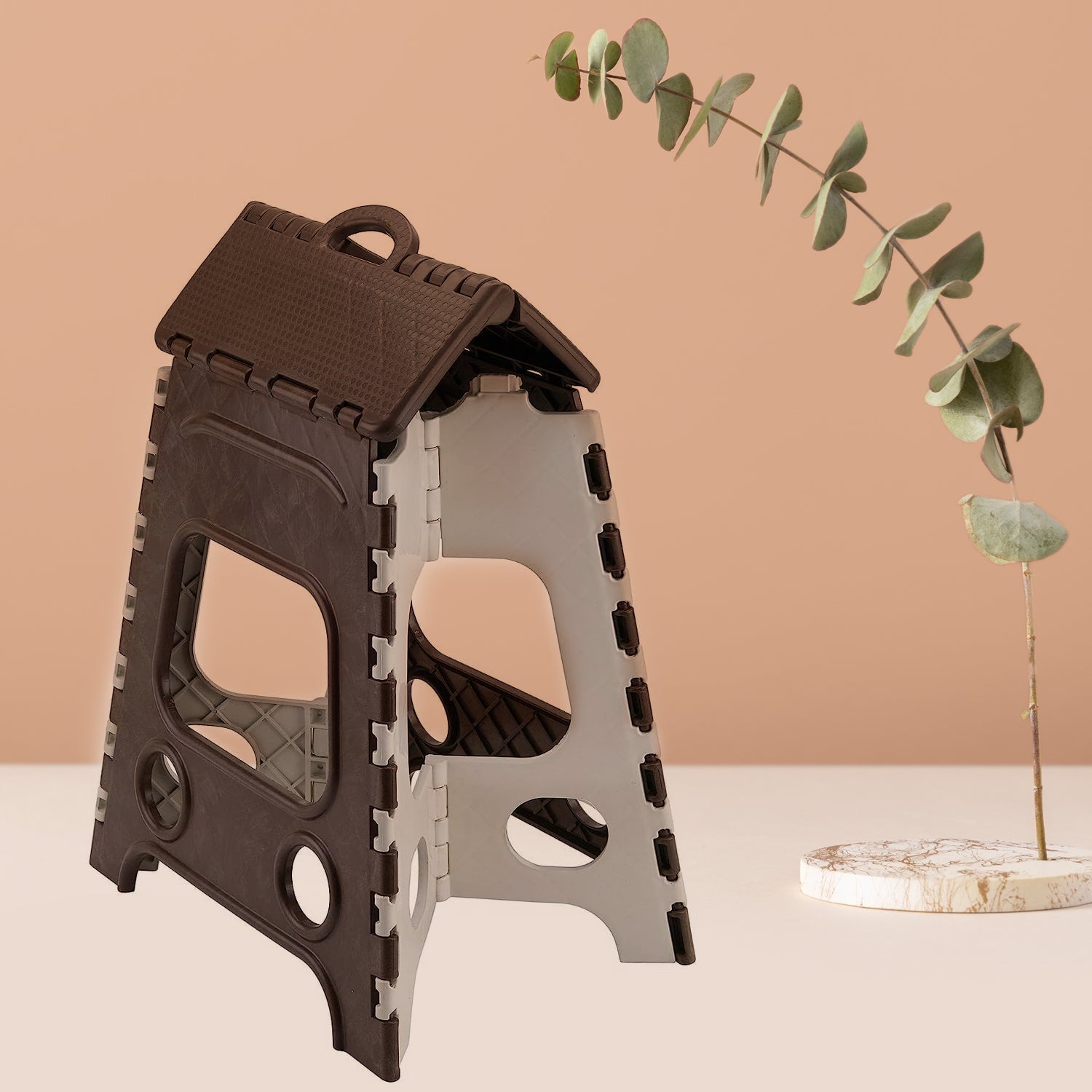 8856 18inch Folding Stool, Non Slip Folding Stool - 18 Inch" Height - Holds Up to 95 Kg - Great for Kitchen, Garden, Bathroom, Bedroom, Adults, Kitchen Stepping (1 Pc 18Inch)