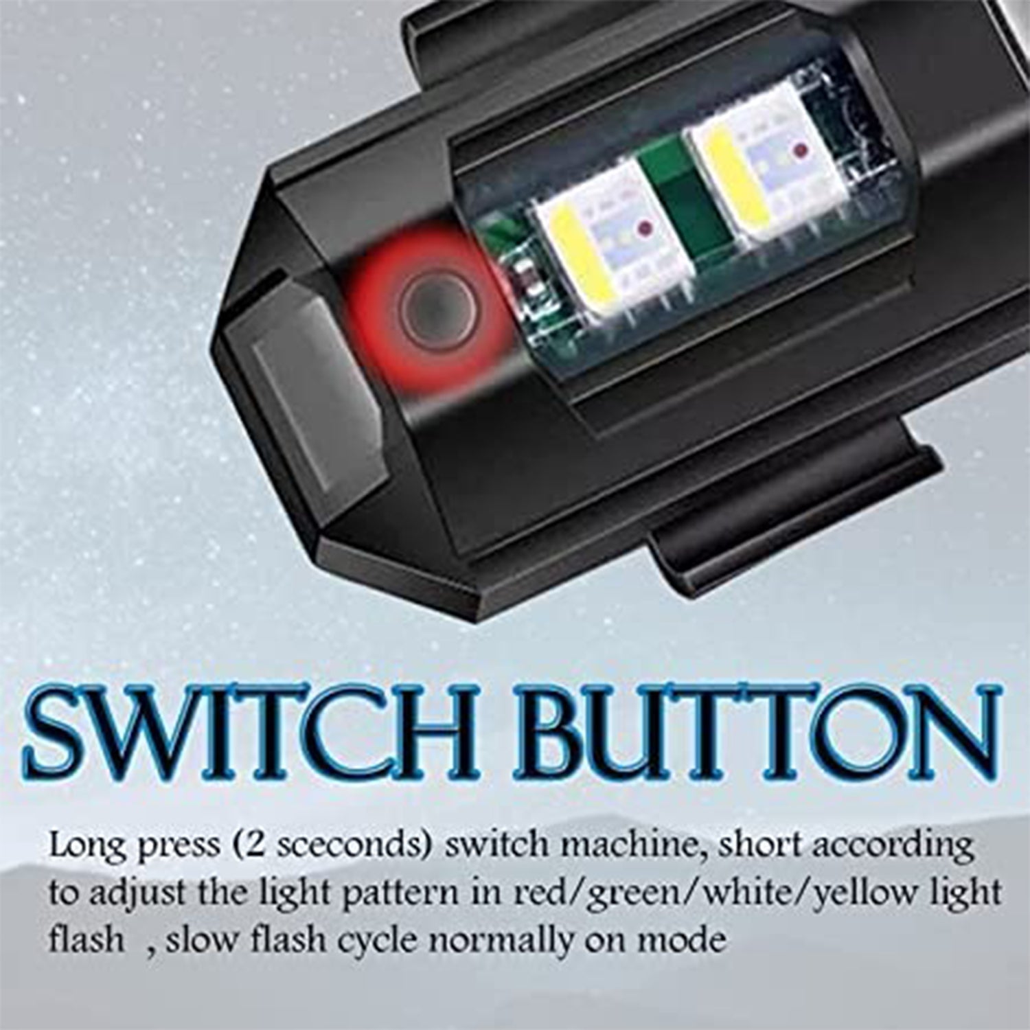 7497 Mini LED Strobe Lights, Waterproof Lights, Lightweight RGB LED Lights Drone Strobe Lights Veicle Anti-Collision Strobe Light Bike Motocycle Lights USB Recharge Multi-colors