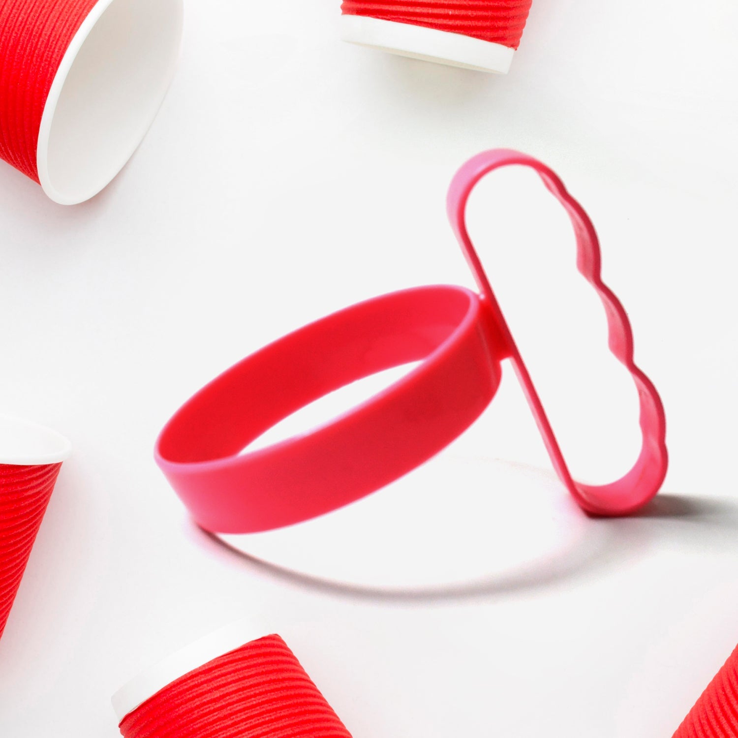 8195 Plastic Cup / Tumbler Handle Anti Slip Travel Mug Grip | cupholder | Cup / Tumbler Accessories | Lightweight Tumbler Holder | Cup Handle (1 Pc)