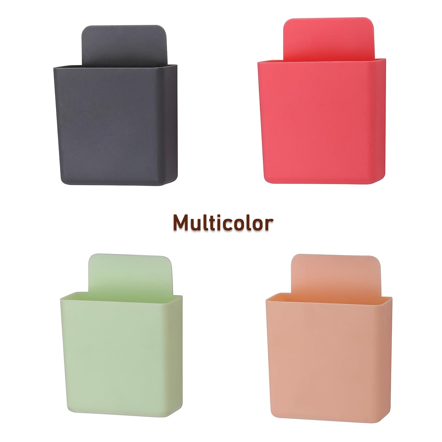 8485 Multipurpose Plastic Wall Mounted Remote & Mobile Holder Stand – (Pack of 4)