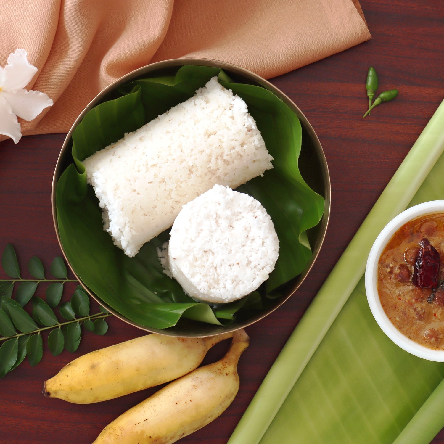 5311 Puttu Maker with Steamer Plate, Metal Stick, Black Plastic Handle, Silver Lid, Puttu Maker Set To Use with Pressure Cooker Top, Food Grade Stainless Steel