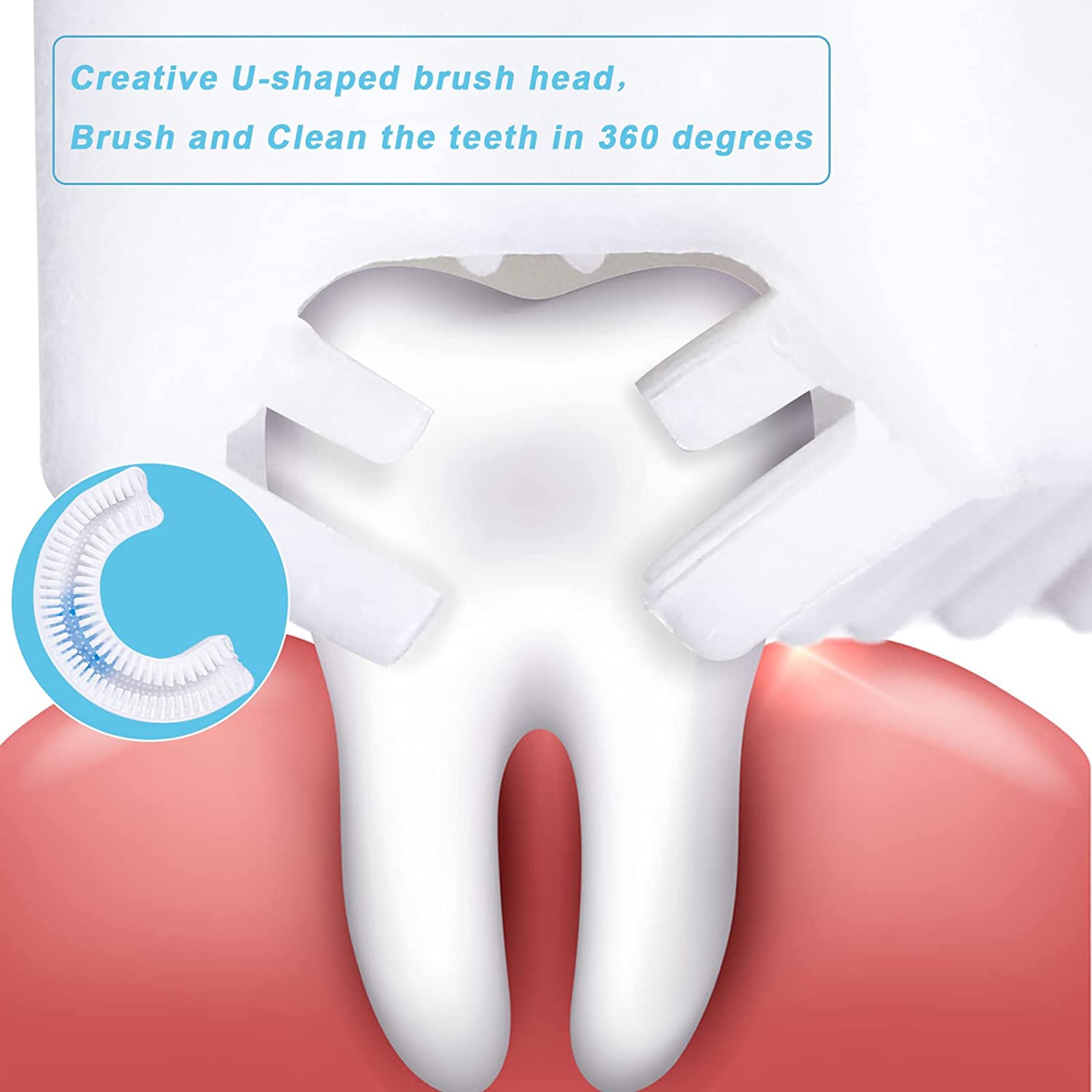 4773 Kids U Shaped Large Tooth Brush used in all kinds of household bathroom places for washing teeth of kids, toddlers and children’s easily and comfortably.