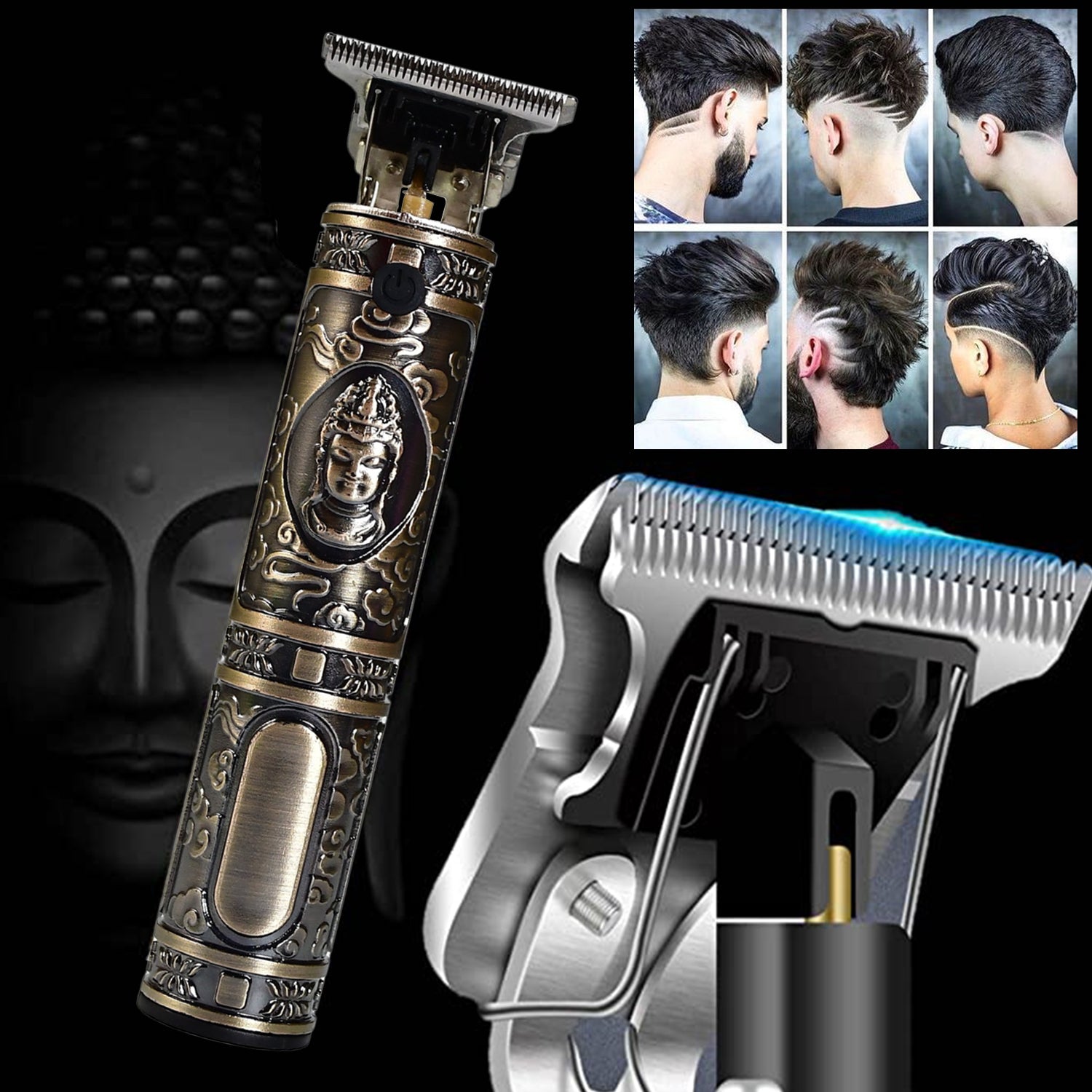 6328 Electric shaving machine dry shaving for men - hair shaving and trimming beard With adjustable blade clipper.