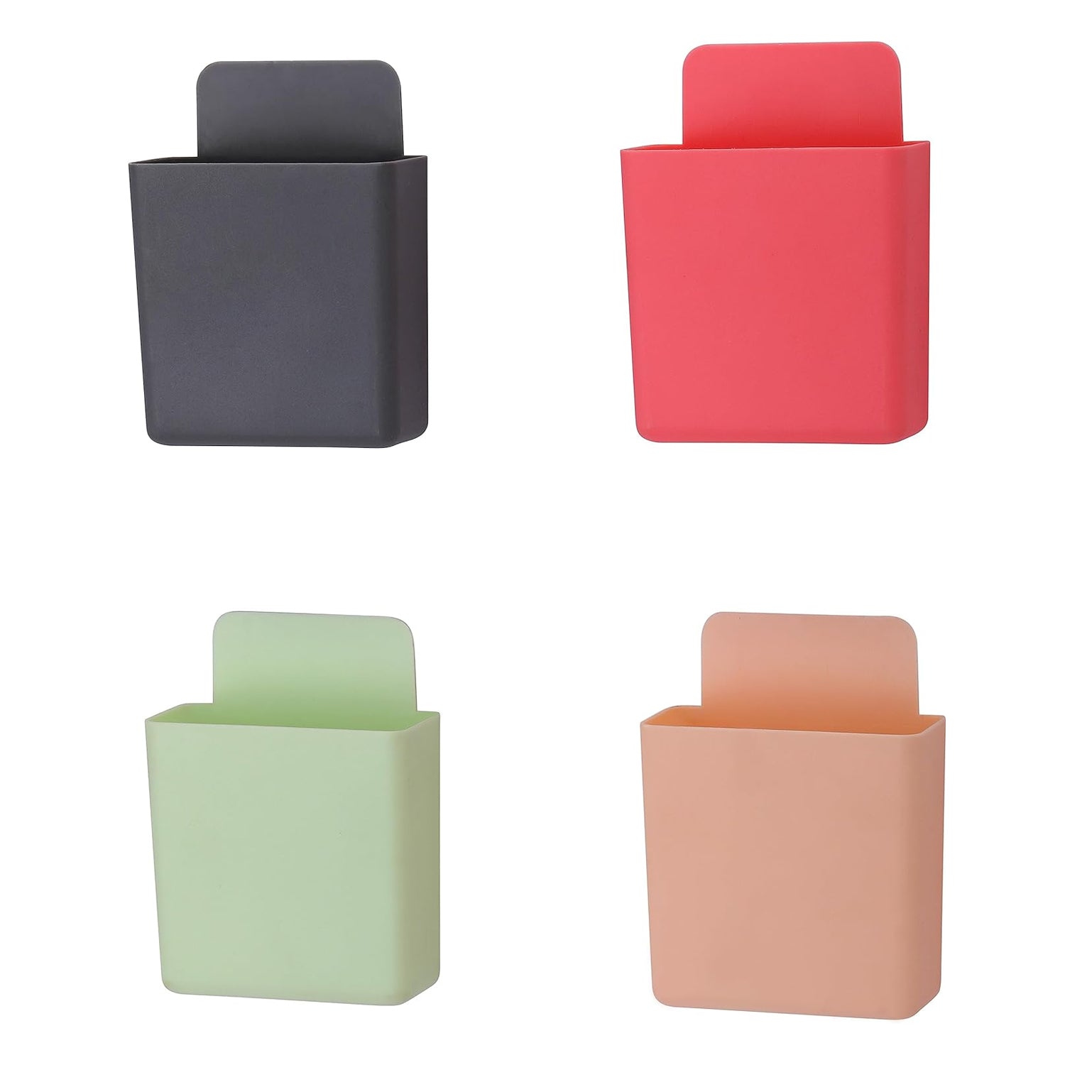 8485 Multipurpose Plastic Wall Mounted Remote & Mobile Holder Stand – (Pack of 4)