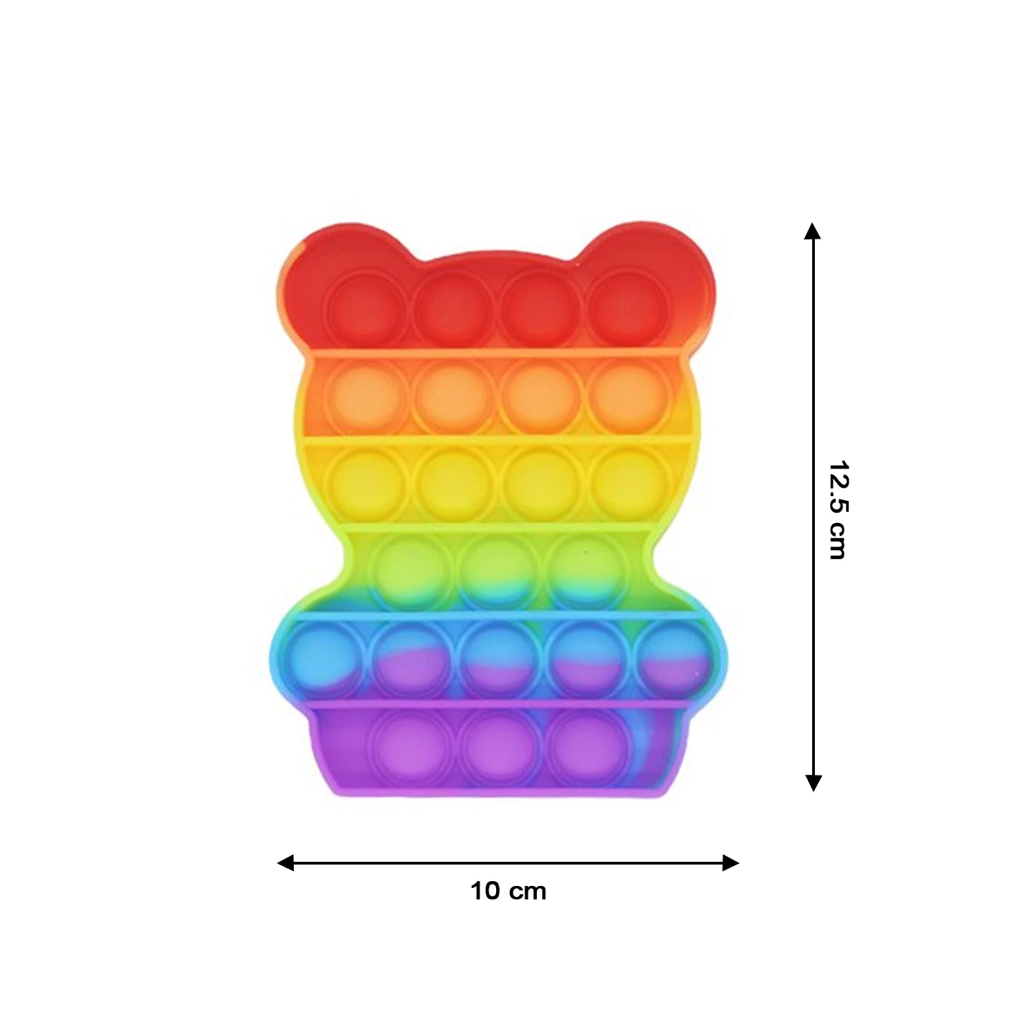 4474 Bear Pop It Fidget Toys Stress Relief Rainbow Toy ( 1 pcs )
