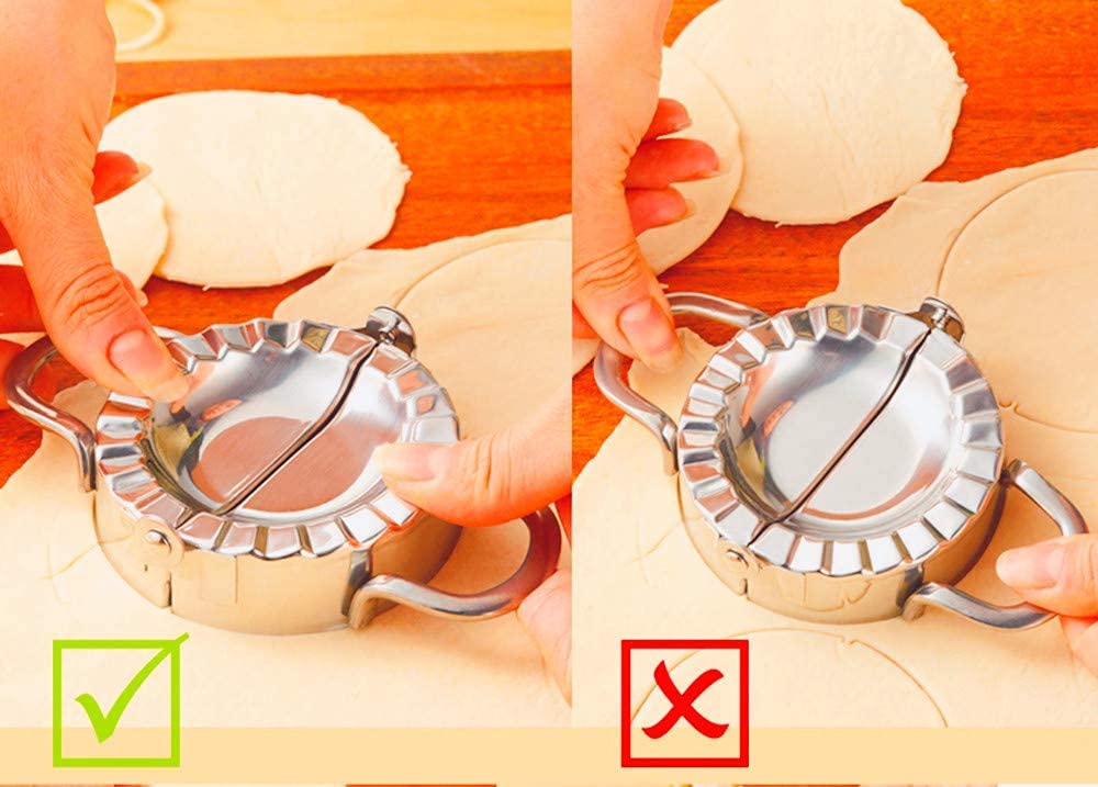 2219 Stainless Steel Dumpling Maker, Dough Cutter Pie Mold Tool.