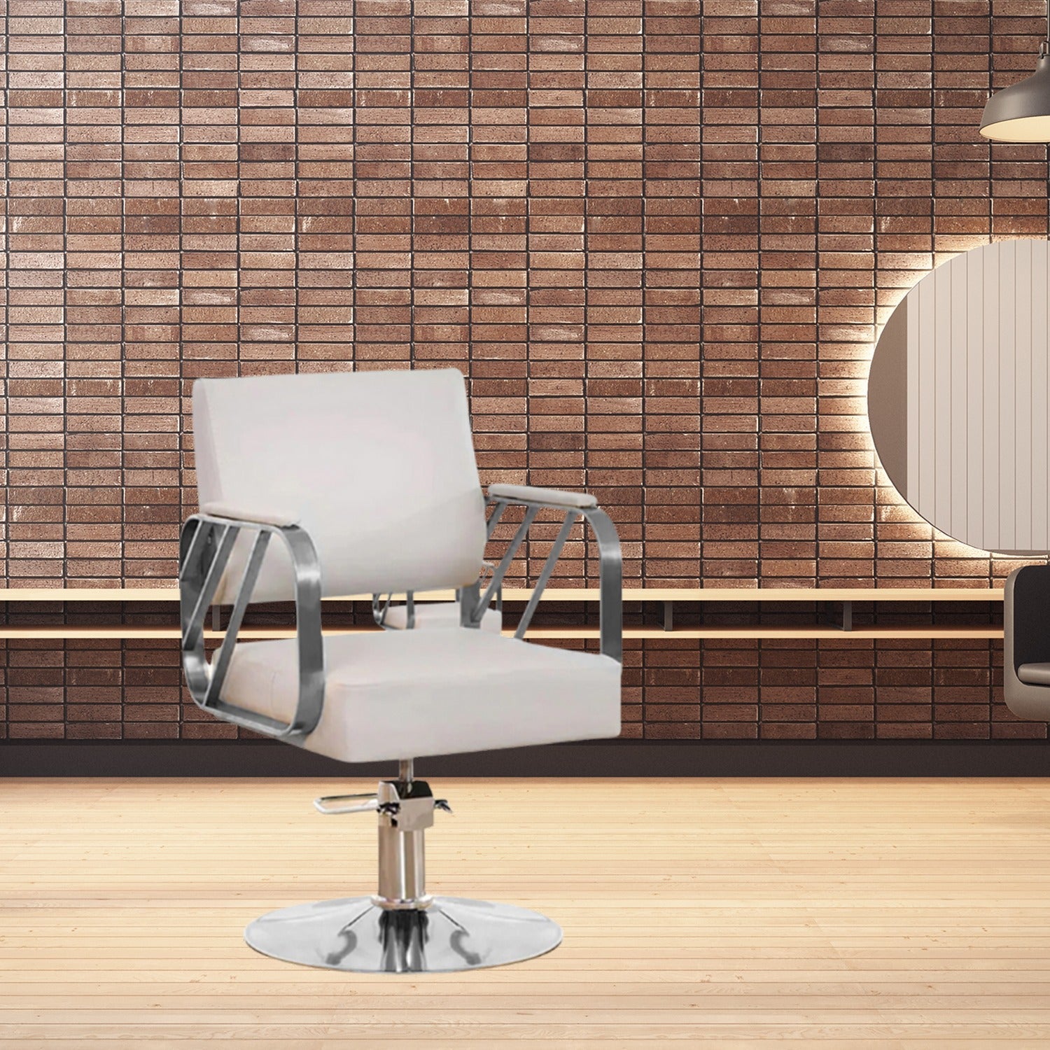 9363A Modern Regular Chair with Hydraulic Lift for Home Office Hotel Cafe Chair (1 Unit Silver & Gold)