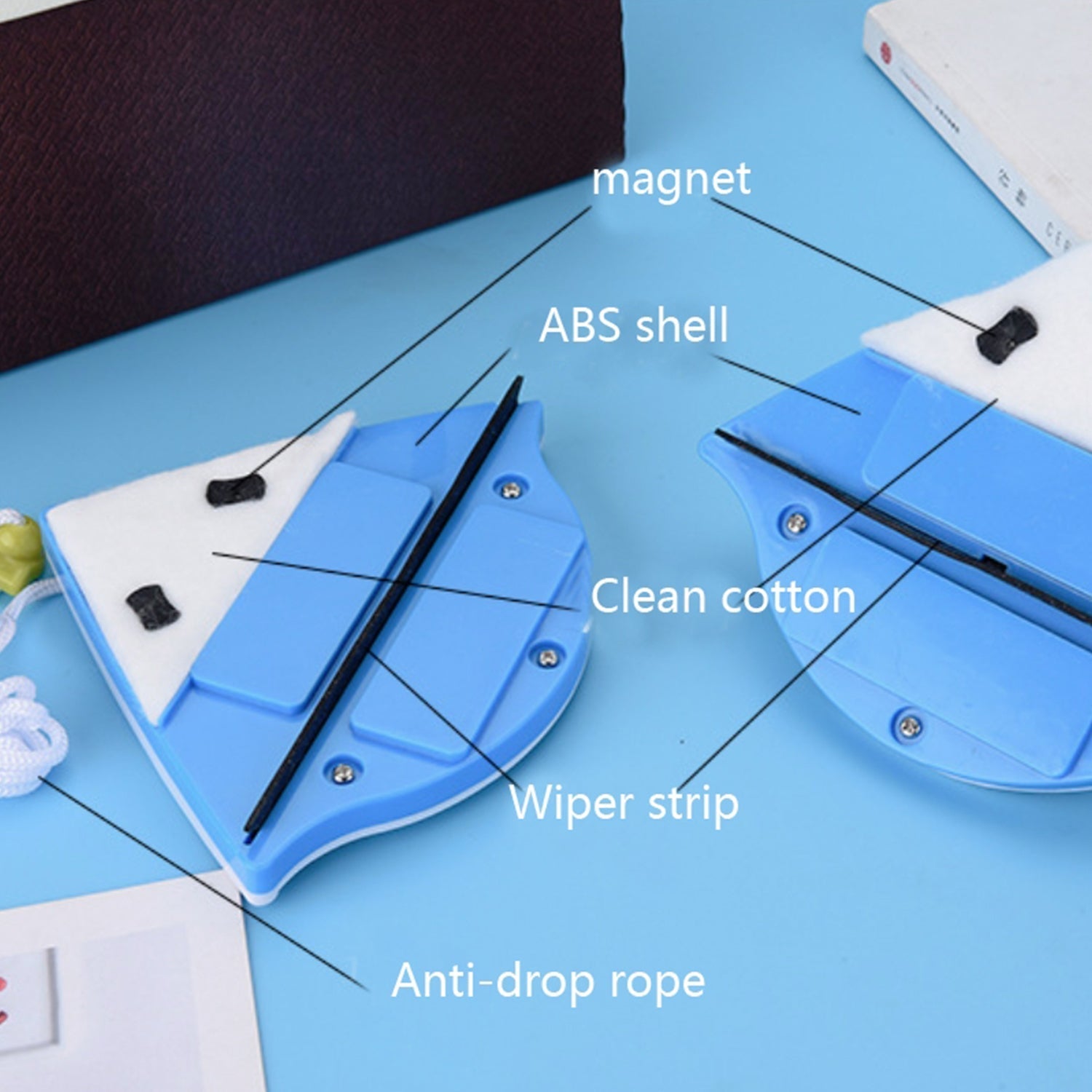 4976 Double face glass cleaner Window Squeegee, Magnetic Window Washing Equipment.