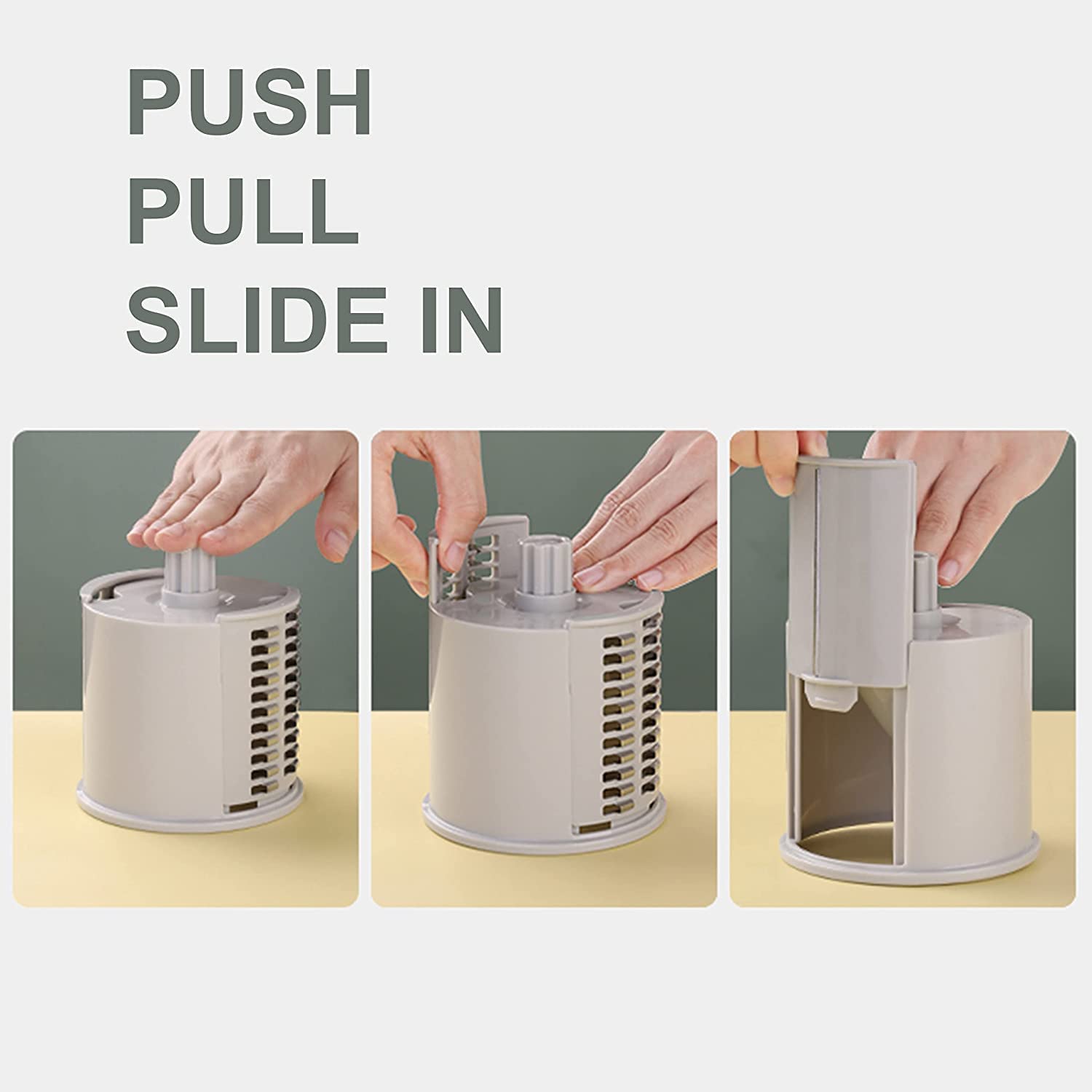 2132 Vegetable Shredder Round Mandolin Slicer, Grater, Shredder Salad Maker - Large Feed Port - Suction Base - Cutter for Vegetable, Fruit, Cookie.