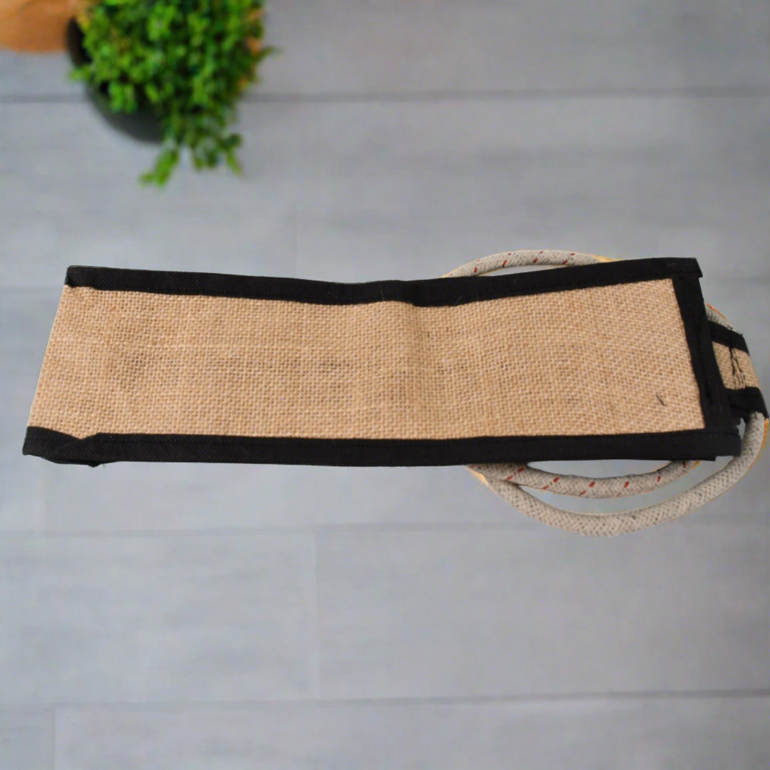 13026 Jute Water Bottle Bag, Wine Bottle Gift Bag / Bottle Carry Bag / Water Bottle Cover Reusable and Eco-friendly And Handle for men & women for Office, Gift Bag (1 Pc)