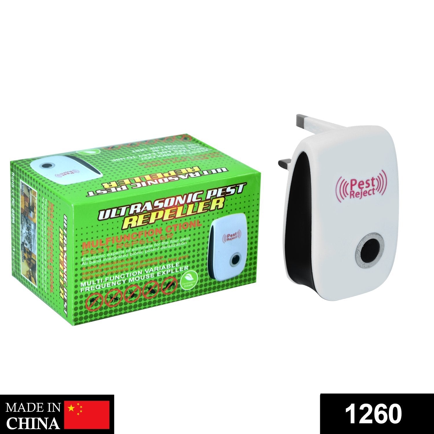 1260 Ultrasonic Pest Repeller to Repel Rats, Cockroach, Mosquito, Home Pest & Rodent