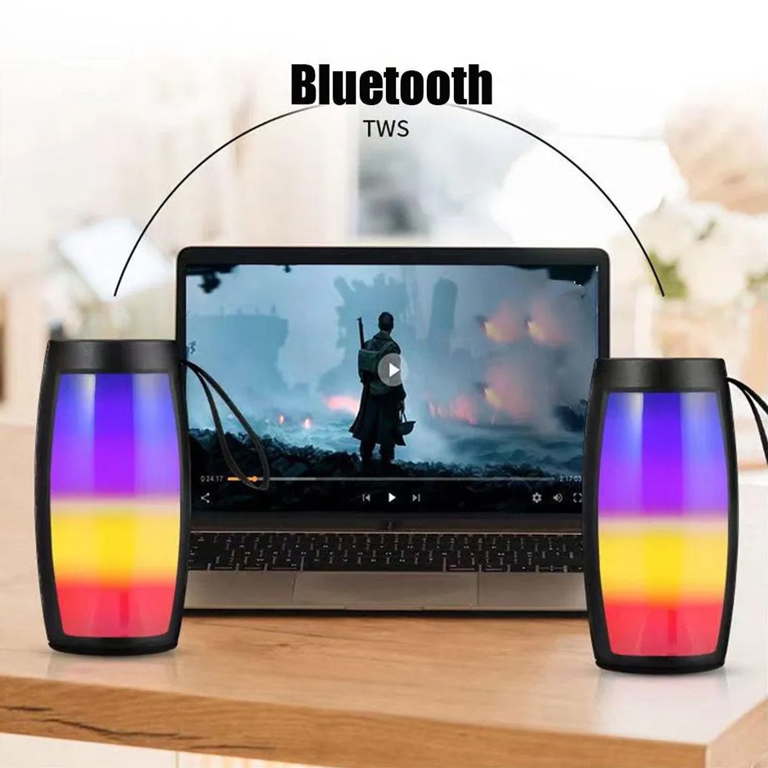 6063 Wireless Bluetooth Speaker Disco light Speaker For Traveling , Party , Home & Office Use Best Speaker