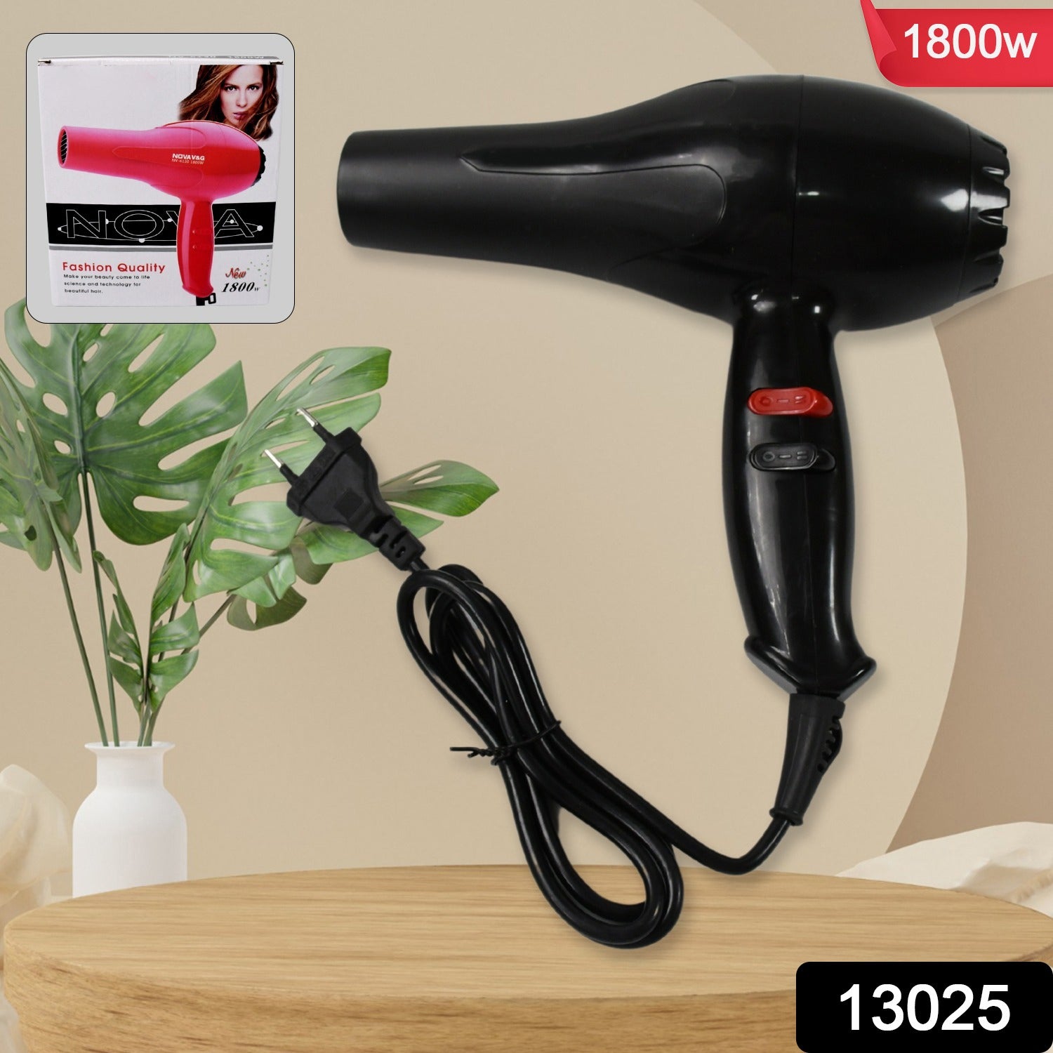 13025 Professional Multi Purpose Hair Dryer Salon, Hair Dryer 2 Speed Settings For Women And Men (1800 Watts)