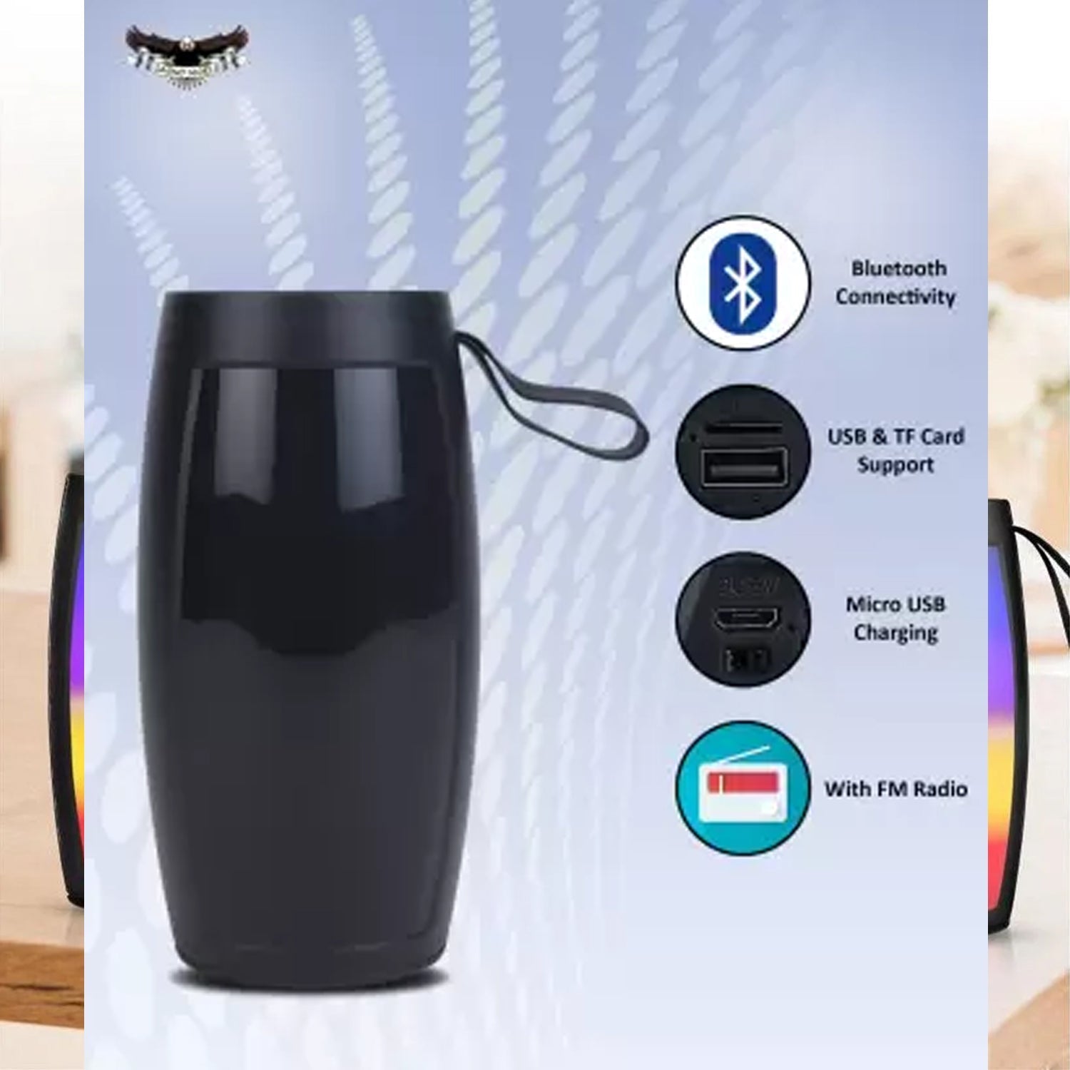 6063 Wireless Bluetooth Speaker Disco light Speaker For Traveling , Party , Home & Office Use Best Speaker