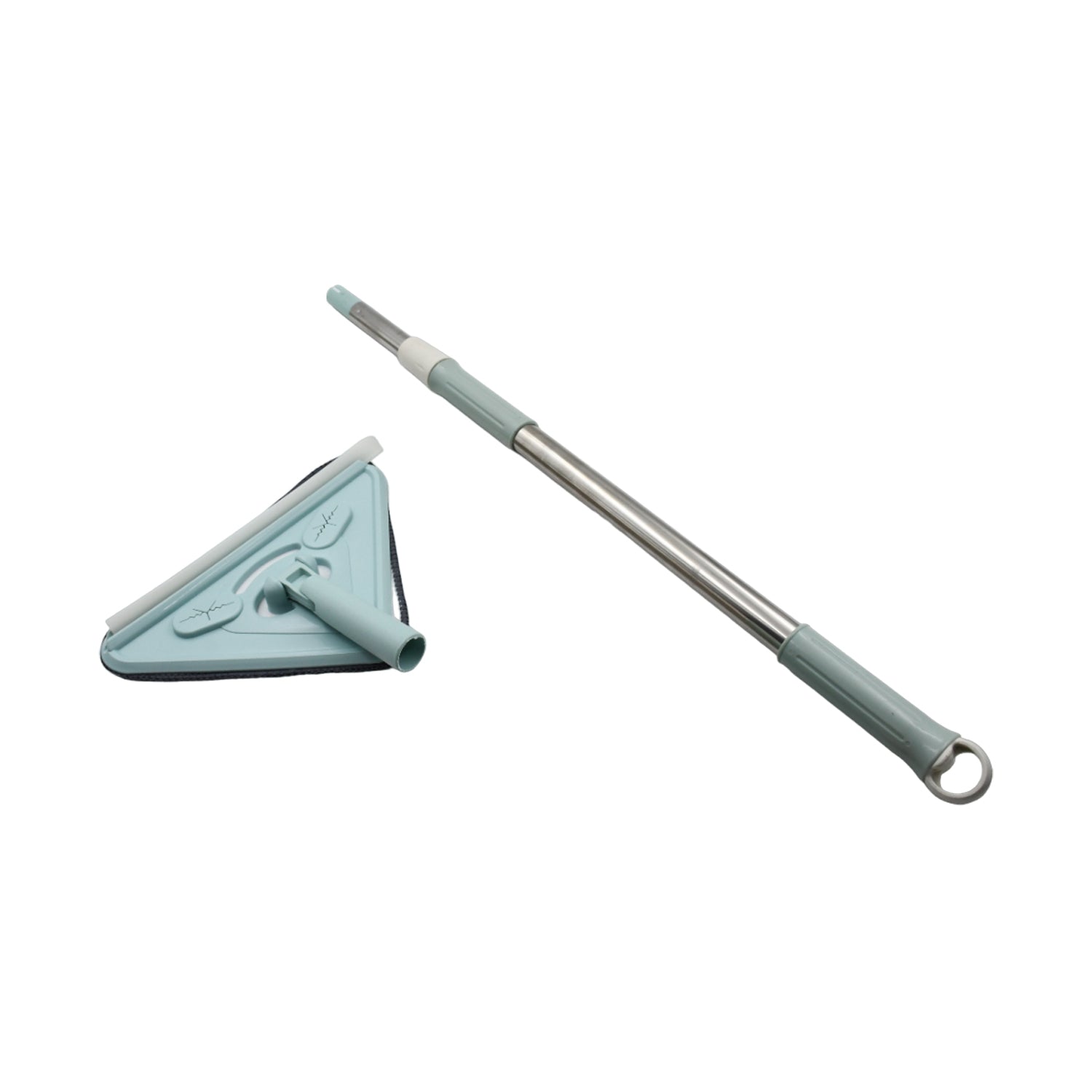 8000 2 In 1 Extendable Triangle Mop Retractable Cleaning Mop Brush & Viper, 360 Degree Rotating Floors Wall Cleaning Mop Dust Mop with Telescopic Handle and Reusable Mop Heads (1 Pc)