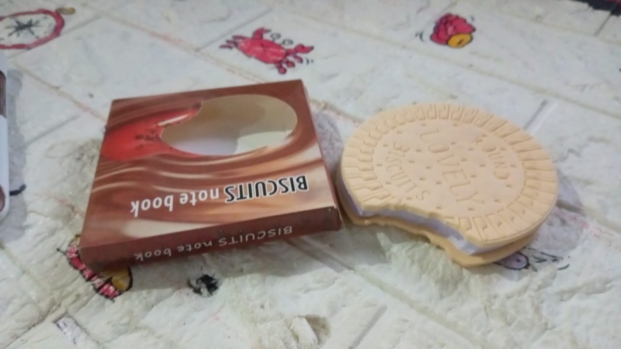 4145 Round Biscuits Diary Notebooks Original Biscuits Smell Writing Practice Book Early Learning Copybook Premium Biscuits Book ( 1Pc Book )