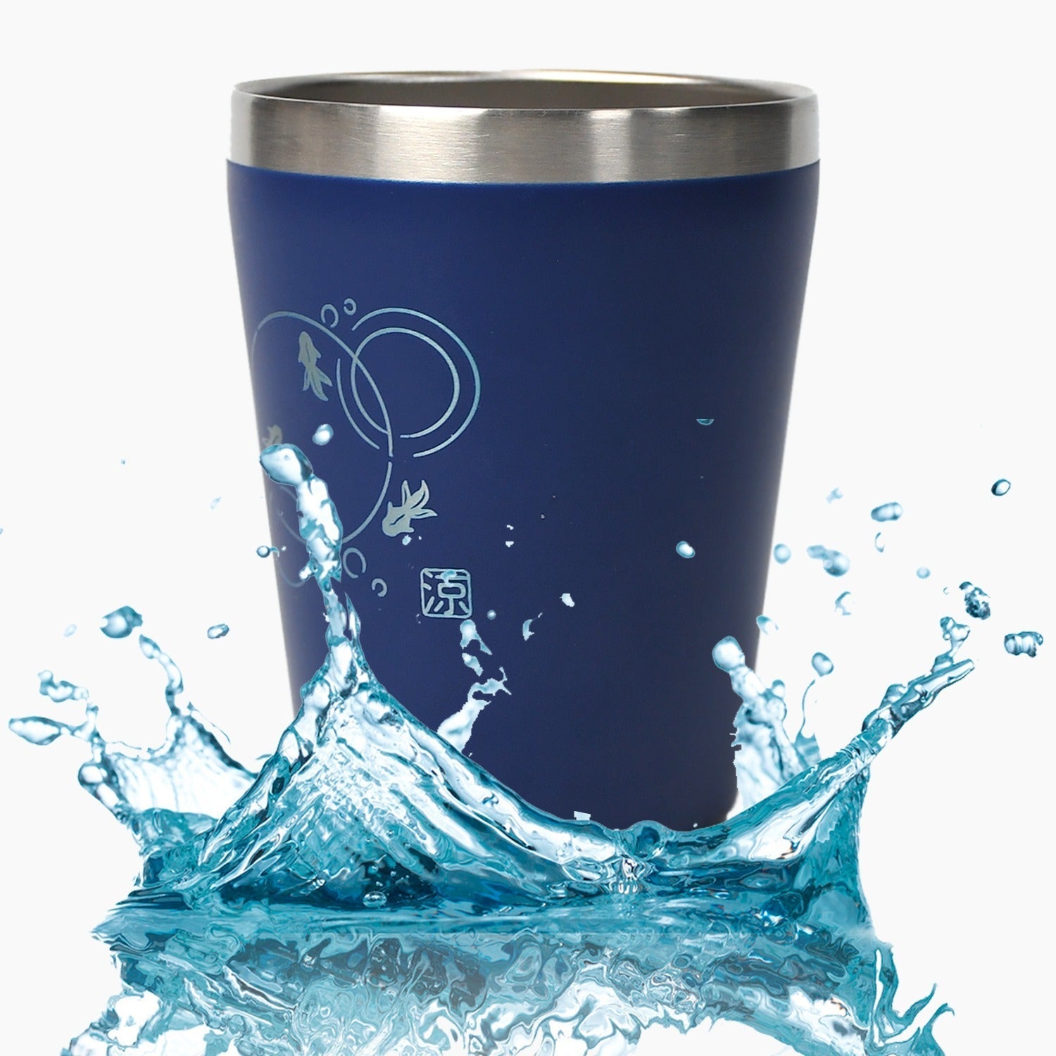 7184 Stainless Steel Drinking Glass for Water, Milk Tea Coffee Lassi Glass Tumbler Premium Blue Glass