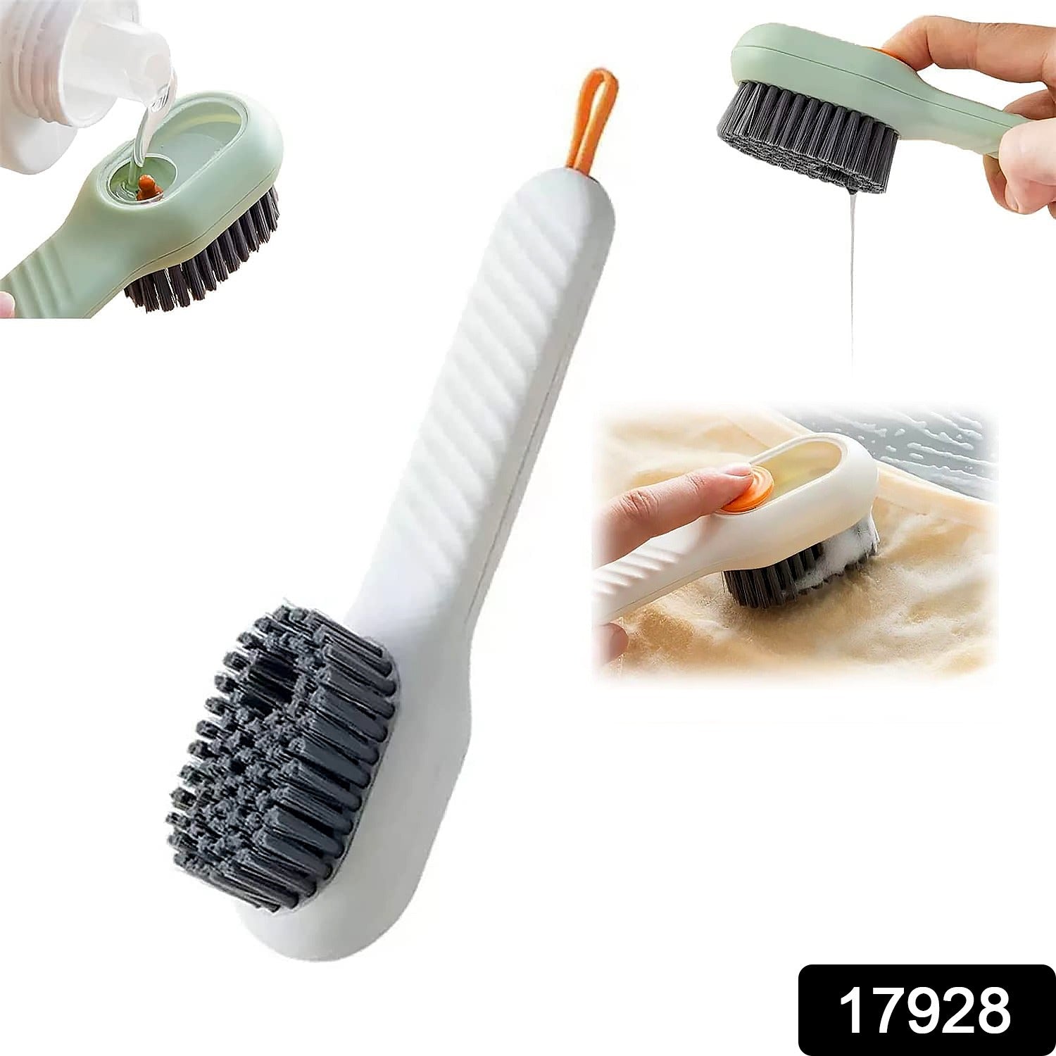 17928 Multifunctional Scrubbing Brush with Liquid / Soap Dispenser, Cleaning Brush with Liquid / Soap Dispenser, Shoe Brush for Cleaning, Cloth Cleaning Brush with Handle Liquid Shoe Brush For Shoe Clothes (1 Pc)