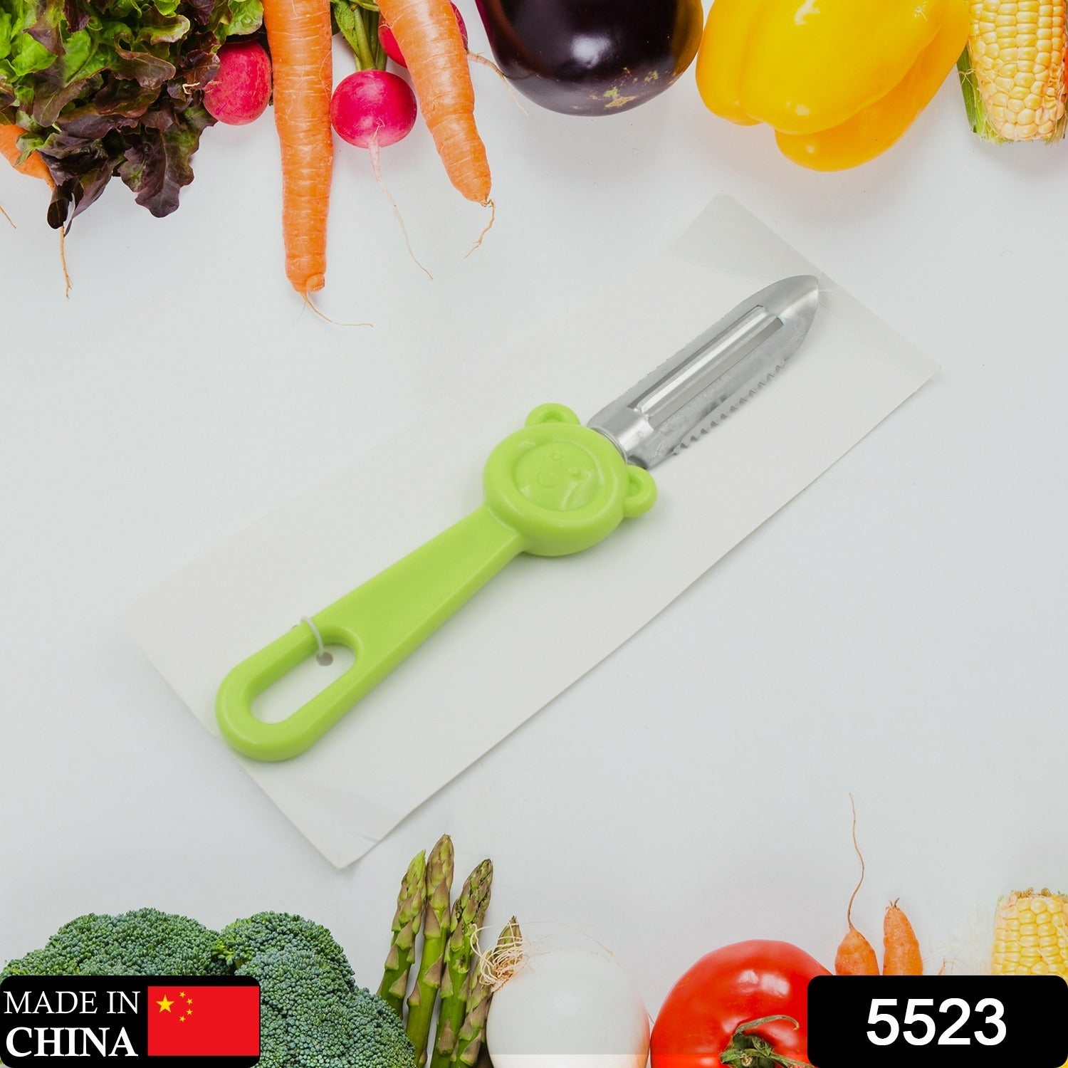 5523 Multi-Purpose Stainless Steel Peeler With Handle For Vegetables, 2 in 1 Potato Peeler and Cutter, Stainless Steel Potato Peeler, grated Carrot, grated, Suitable for Peeling and shredding Fruit and Vegetables Kitchen Accessories (1 Pc)