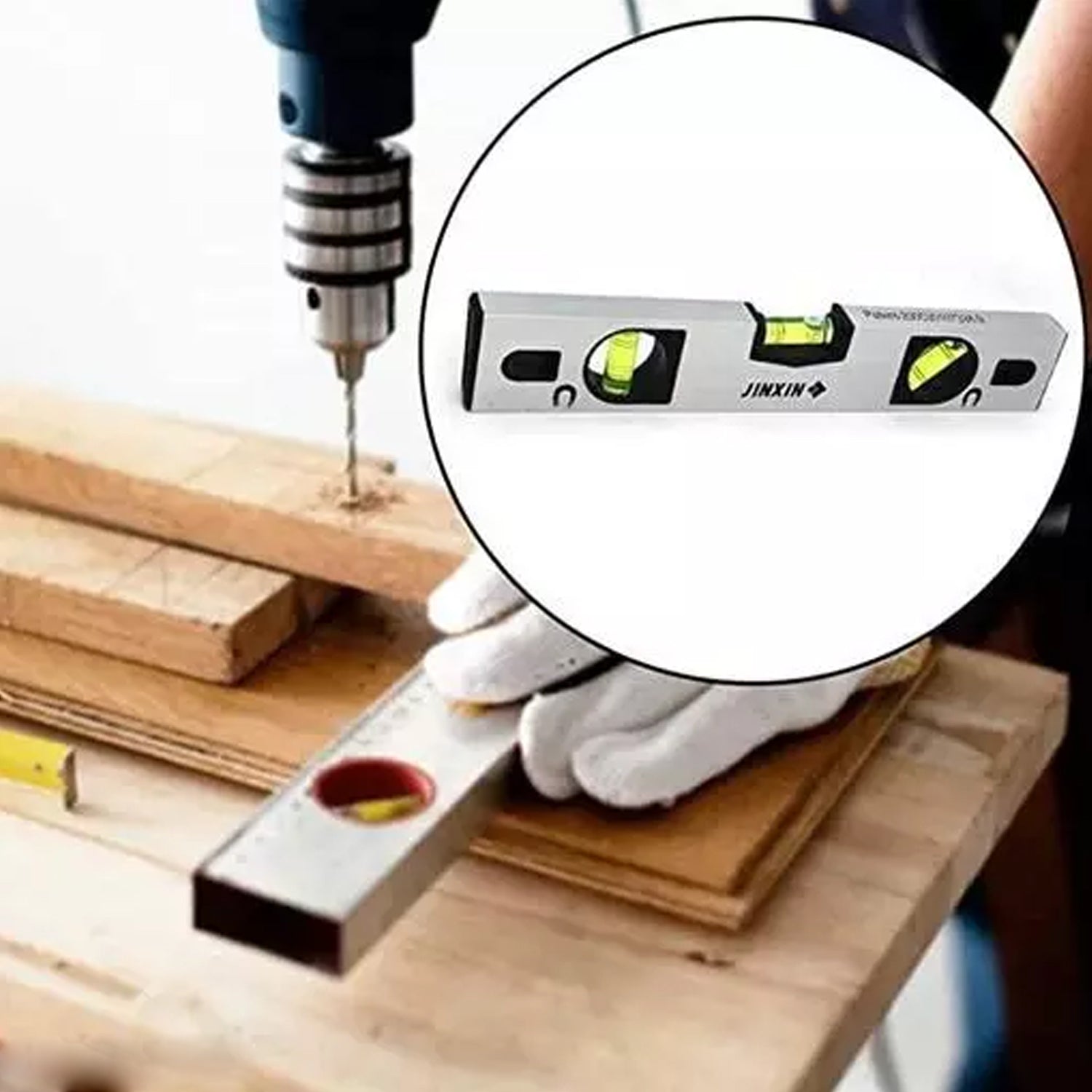 1650 Spirit Level Carpenter's Level Magnetic Carpenter's Level Overhead Viewing Slot for Levelling, Furniture & Construction