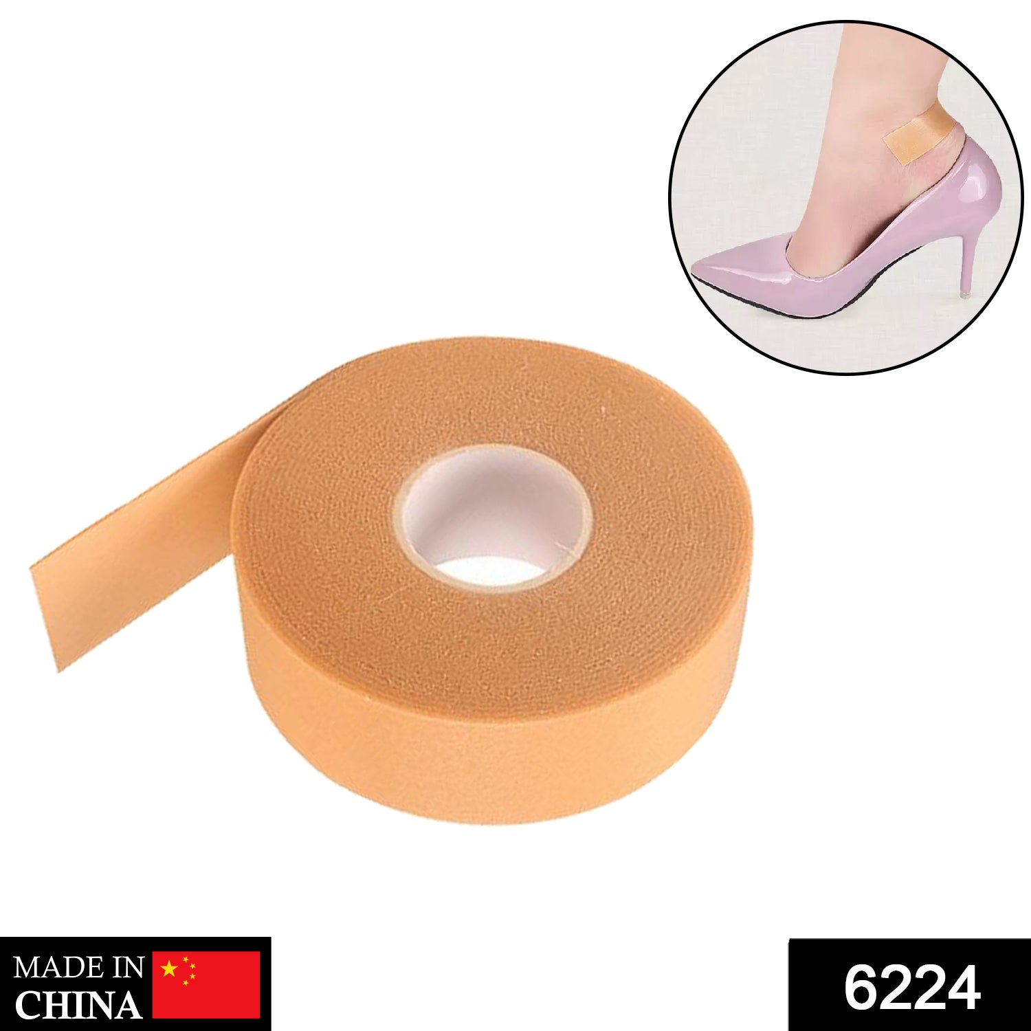 6224 Anti-Wear Foam Cotton Heel Sticker Tape Patch Blister Plaster Waterproof First Aid Blister Pedicure Pad Foot Care Insole
