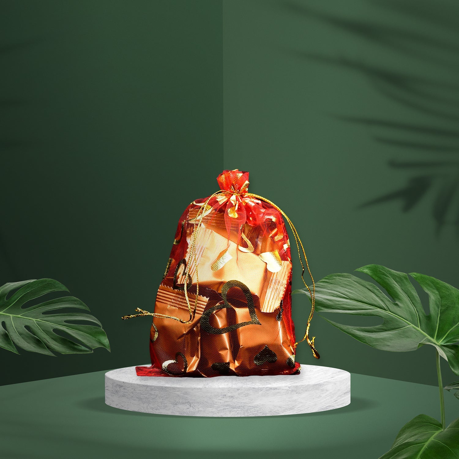 4527 Net Fabric Drawstring Pouch for Dry Fruits Packing, Organza Shagun Potli Baba, Wedding Party Favor Gift Bags