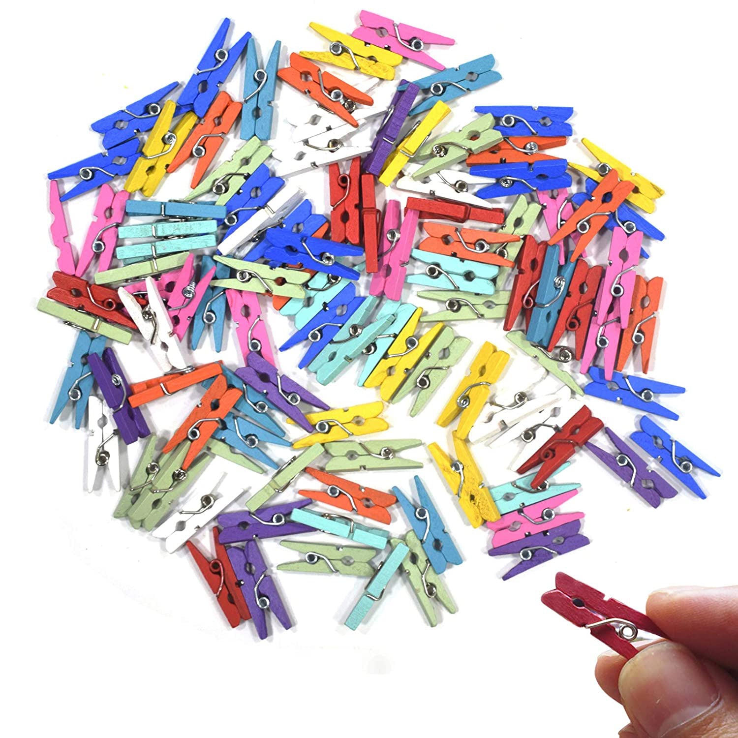 1345 Multipurpose Wooden Clips /Cloth Pegs (Small, 50 Pcs)
