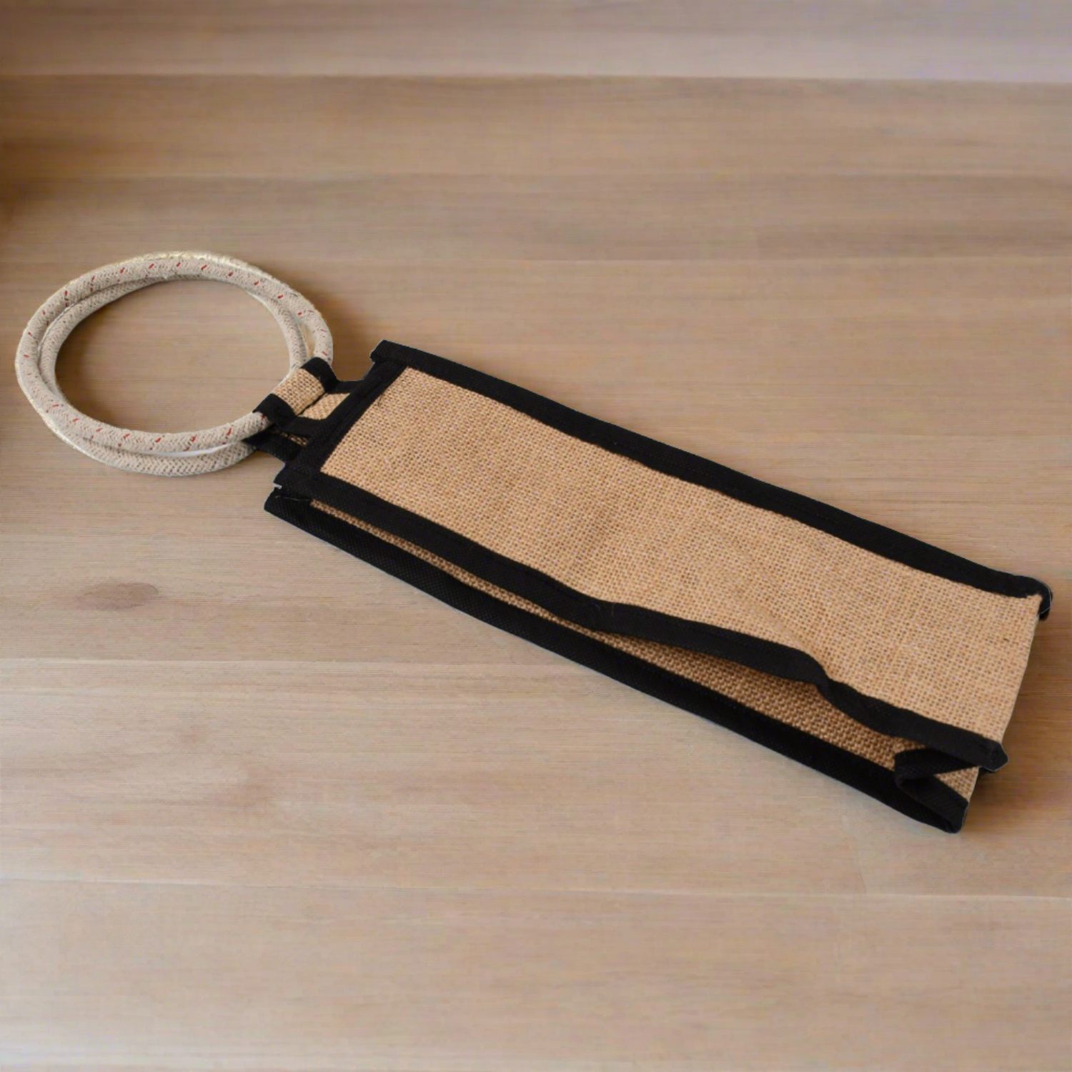 13026 Jute Water Bottle Bag, Wine Bottle Gift Bag / Bottle Carry Bag / Water Bottle Cover Reusable and Eco-friendly And Handle for men & women for Office, Gift Bag (1 Pc)