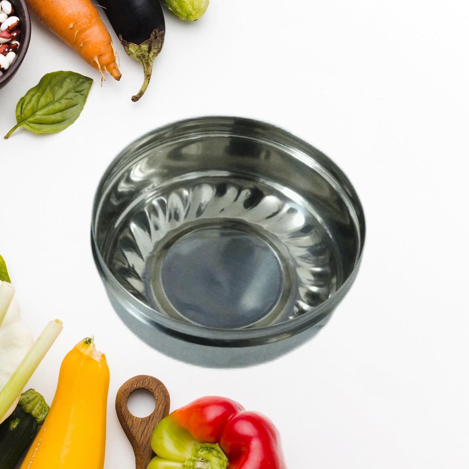 3345 Multi-Purpose Stainless Steel Round Shape Tiffin Box - Small Gift for Baby Girl and Baby Boy For Office, School/Tuition/ Picnic (Small)