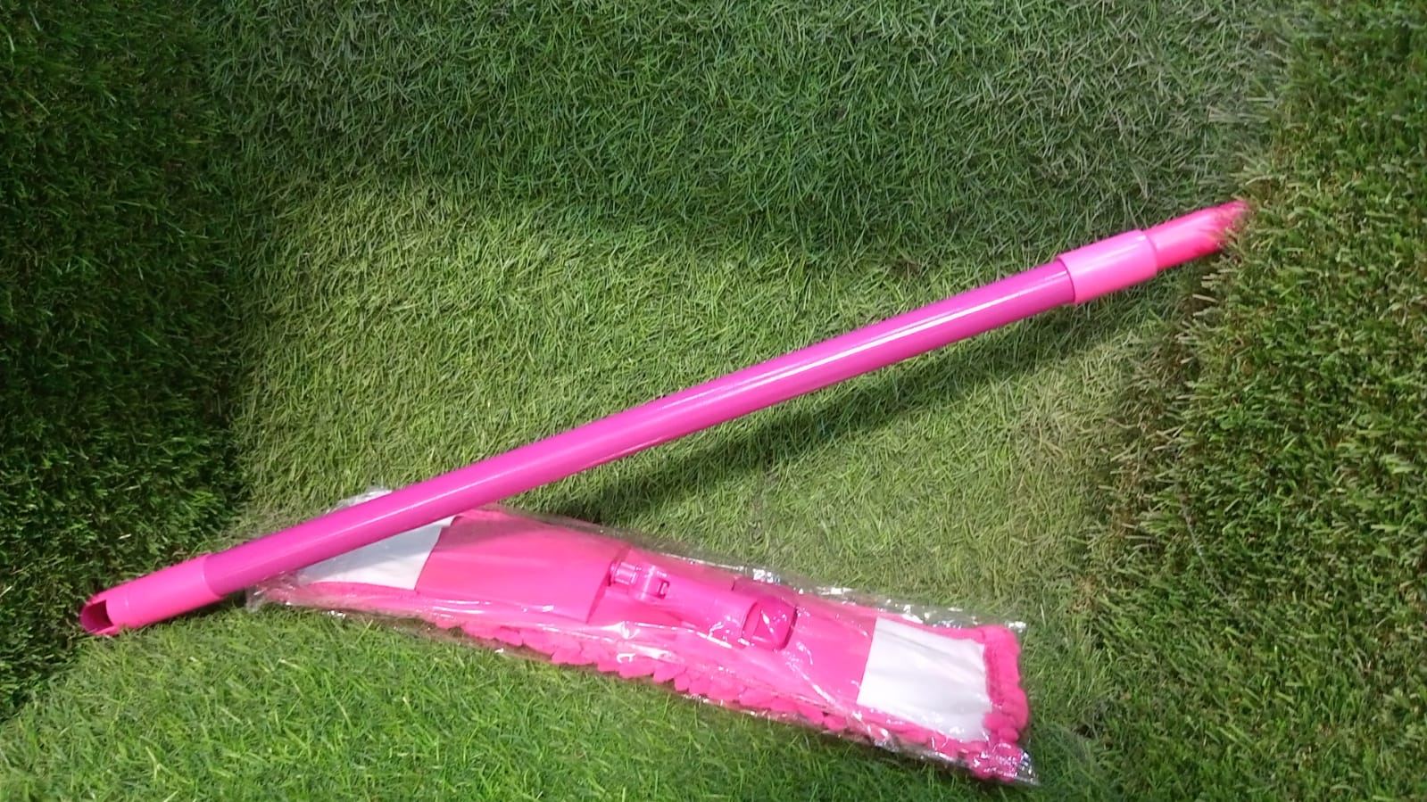 7734 Wet and Dry Cleaning Flat Microfiber Floor Cleaning Mop Steel Rod Long Handle Dry Mop microfiber mop refill (No include Extra Refill 123cmx47cm)