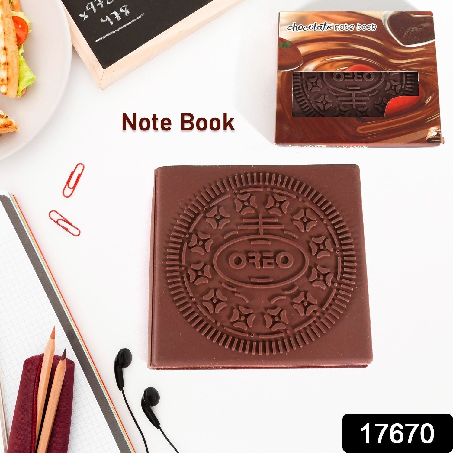17670 Chocolate Diary Notebooks Original Chocolate Smell Writing Practice Book Early Learning Copybook Premium Chocolate Book (1Pc / Book / 80 Pages)