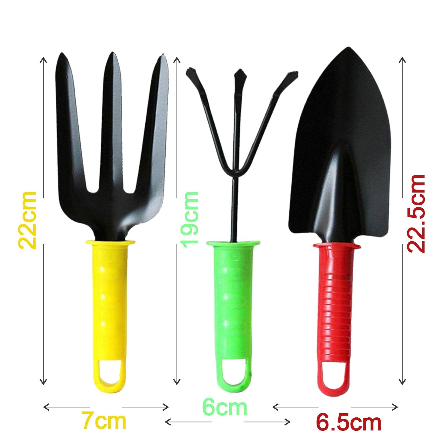 1768 Colorfull Garden Tool Set Set of 3Pc