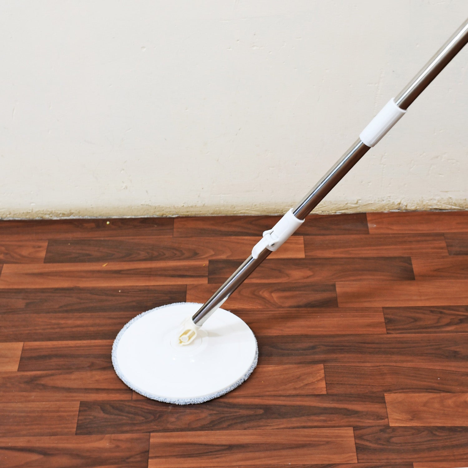 8162 Round Shape Mop Head with 1 Pad Extra Clean Water Spin Mop with Separate Water Bucket, Suitable for All Types of Flooring, Separates Dirty and Clean Water, Wet