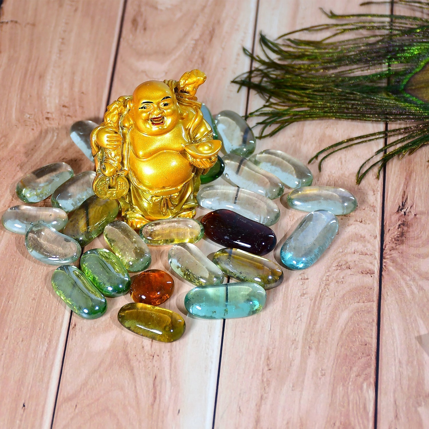 4016 Glass Gem Stone, Flat Round Marbles Pebbles for Vase Fillers, Attractive pebbles for Aquarium Fish Tank.