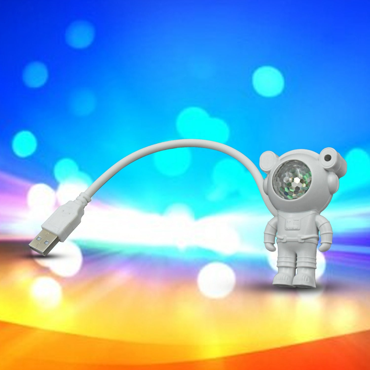 8473 USB Intelligent Voice Projector Astro Night Light Projector, Galaxy Light Star Projector, Cartoon Light, LED Light, Desk Lamp, Mini Night Light, Cartoon Reading Lamp, USB Port for Kids Room Adults Bedroom Party Gaming Room