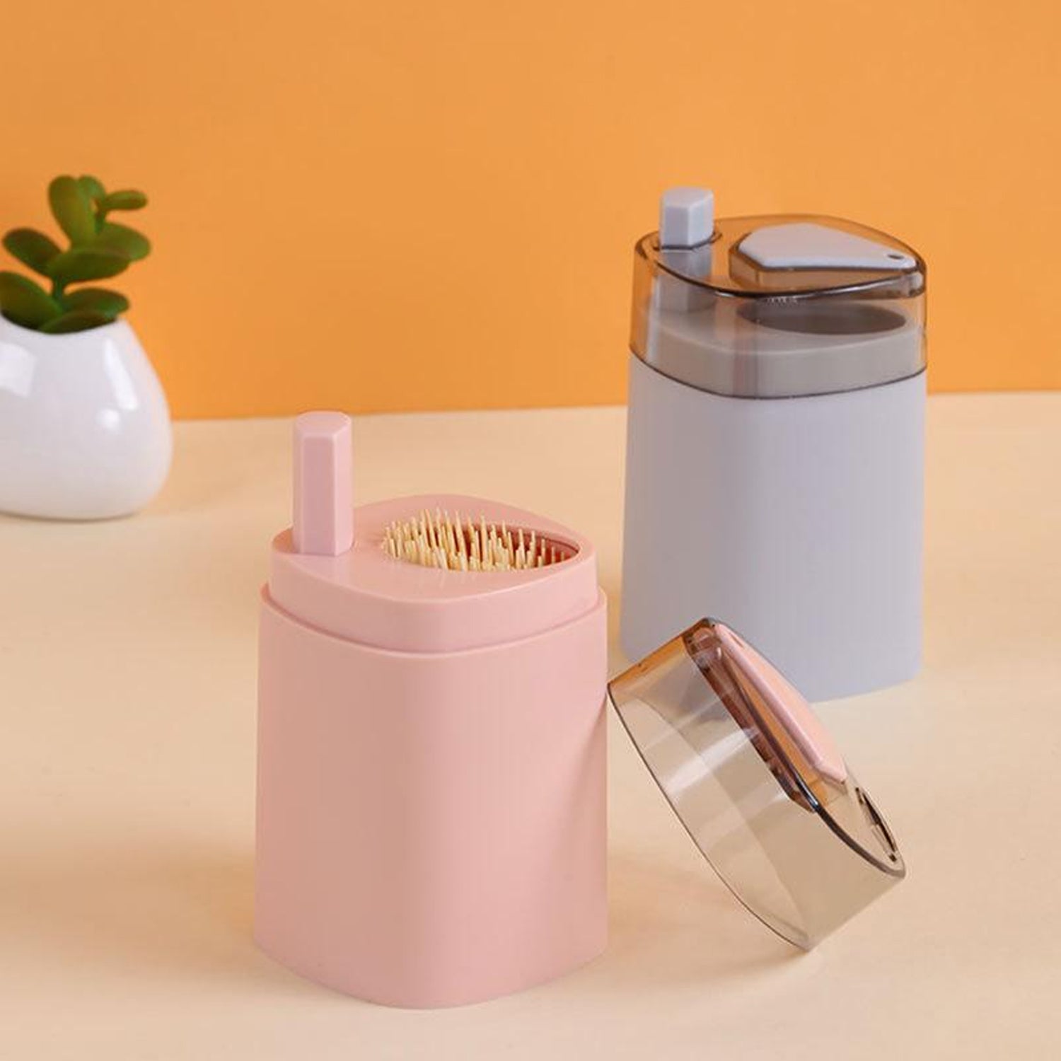 4005 Toothpick Holder Dispenser, Pop-Up Automatic Toothpick Dispenser for Kitchen Restaurant Thickening Toothpicks Container Pocket Novelty, Safe Container Toothpick Storage Box.