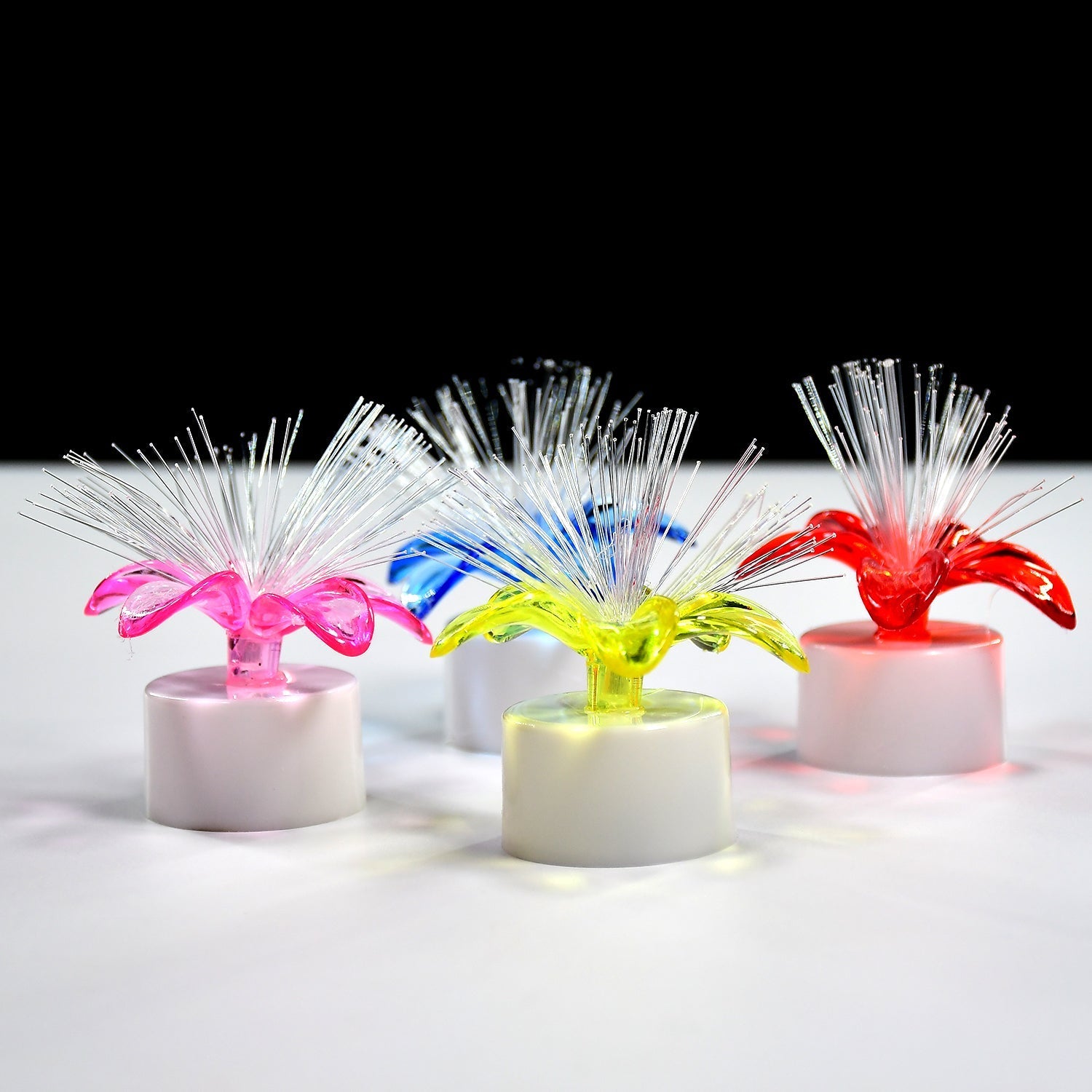 6237 Fiber Optic Light, Mini Color Change LED Table Centerpieces, Light Up Candle - Pack of 12