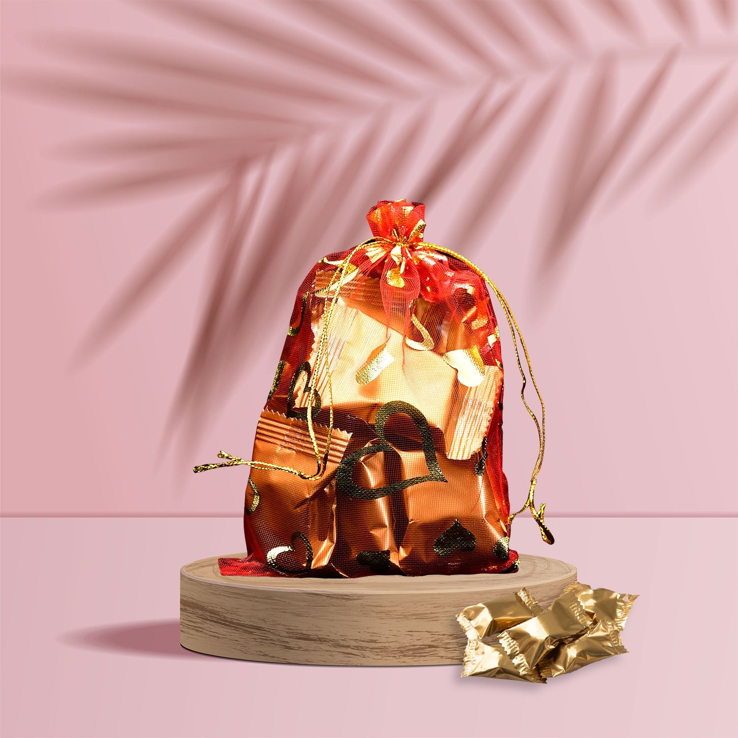 4527 Net Fabric Drawstring Pouch for Dry Fruits Packing, Organza Shagun Potli Baba, Wedding Party Favor Gift Bags