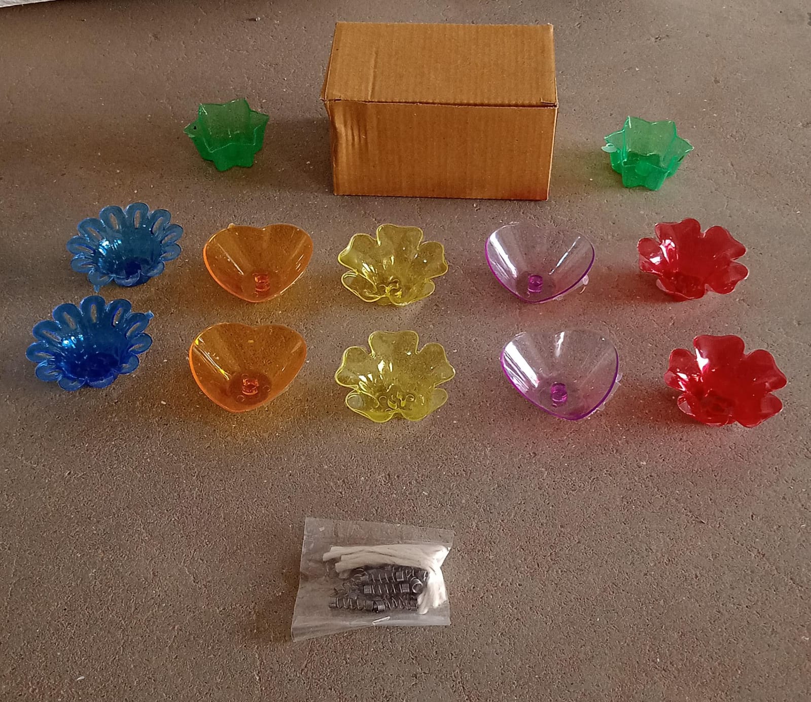 6004A Candle Cup with Multi Shape (Multicolor) (12 Pcs Set)