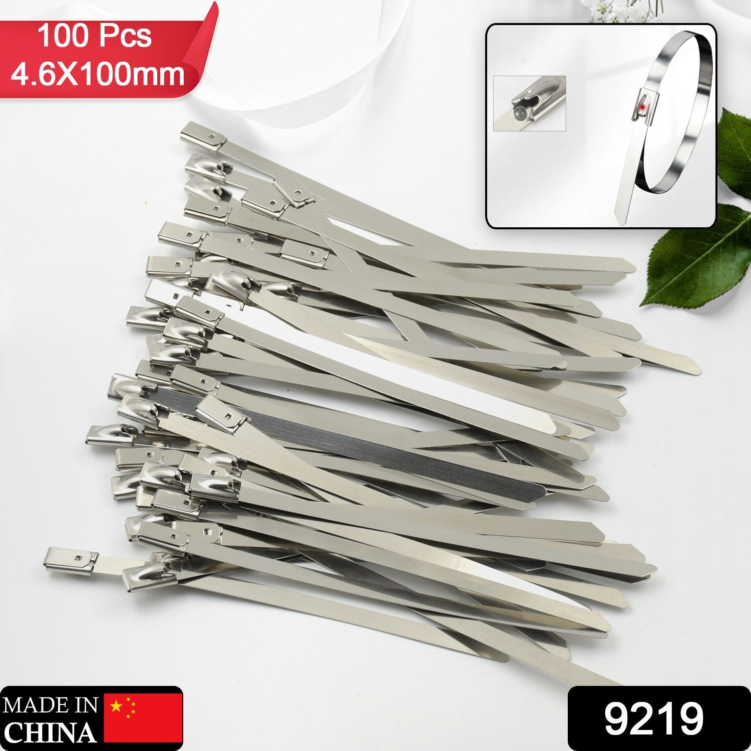 Stainless Steel Cable TIE Used for Solar, Industrial and Home Improvement Multipurpose HIGH Strength, Self-Locking Zip Ties, Multi-purpose Tie, Portable Rustproof 100Pcs Wide Application Zip Tie Set for Building ( 4.6x200MM & 4.6x100MM / 100 pcs Set)