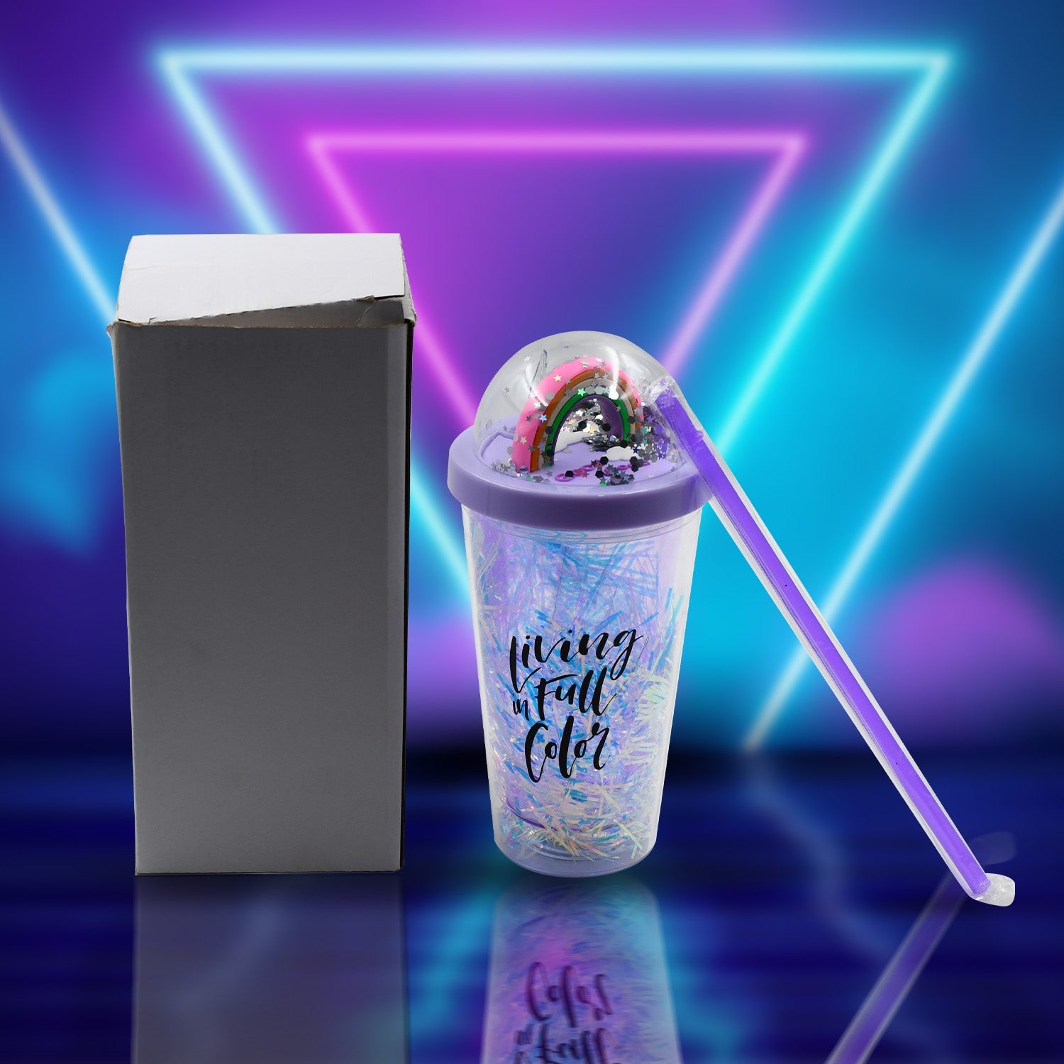 6883 Sipper Bottle with Straw, LED Glow Light for Kids/Tumbler with Straw/Vacuum Flask/Sipper Plastic Tumbler/Sipper Bottle with Straw (Pack of 1)