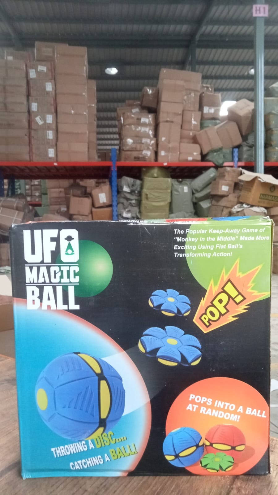 8039 Football Flat Throw Disc - with 3 LED Light Flying Toys