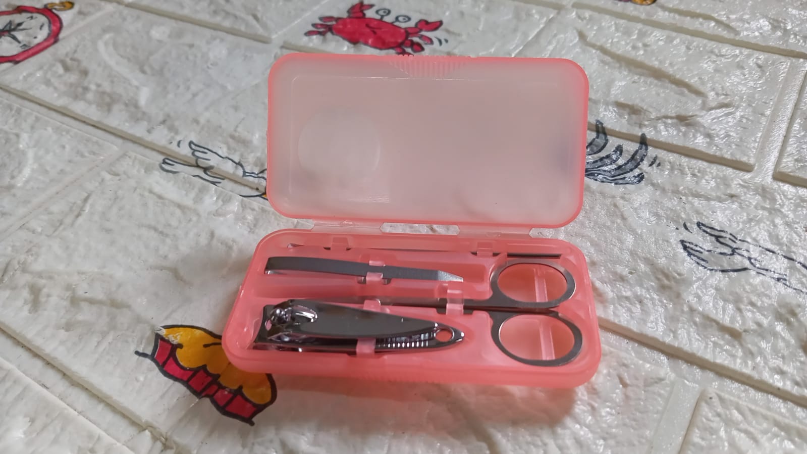 9146 Mini Nail Clipper Set Beauty Nail Tool Set Multifunctional Beauty Set With Plastic Storage Case, (4 Pc Set)
