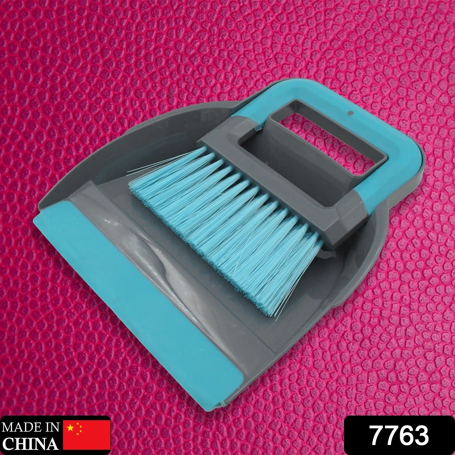 7763 Plastic Cleaning Broom Brush and Dustpan Set Desktop Broom Sweep Cleaning Brush Dust Pan Car Keyboard Cleaning Household Dust Pan (1 Set)