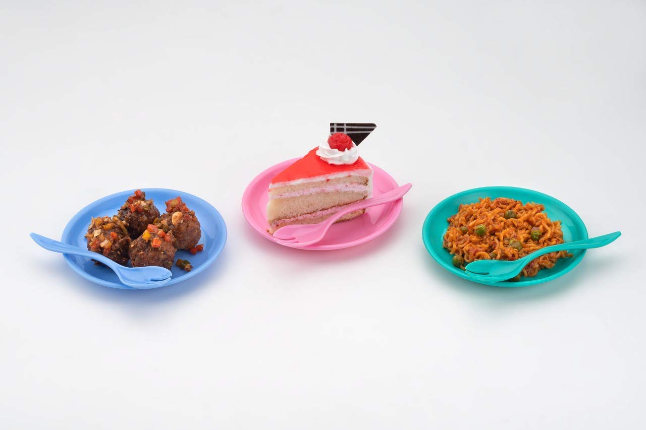 2184 Multipurpose Snack Set 3 pcs - Spoon, Bowl and Dish
