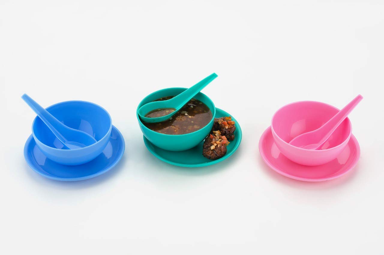 2184 Multipurpose Snack Set 3 pcs - Spoon, Bowl and Dish