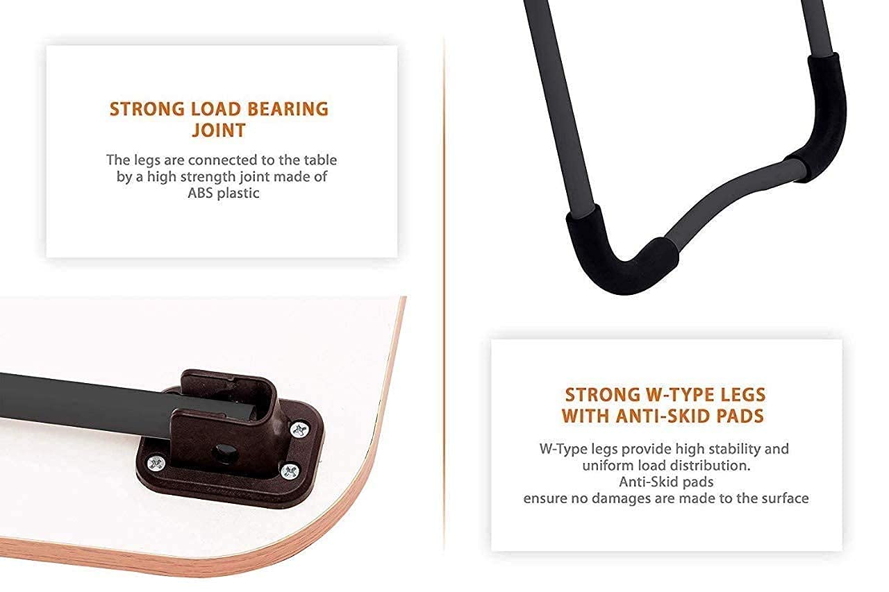 7864 FOLDABLE BED STUDY TABLE PORTABLE MULTIFUNCTION LAPTOP TABLE LAPDESK FOR CHILDREN BED FOLDABLE TABLE WORK OFFICE HOME WITH TABLET SLOT & CUP HOLDER